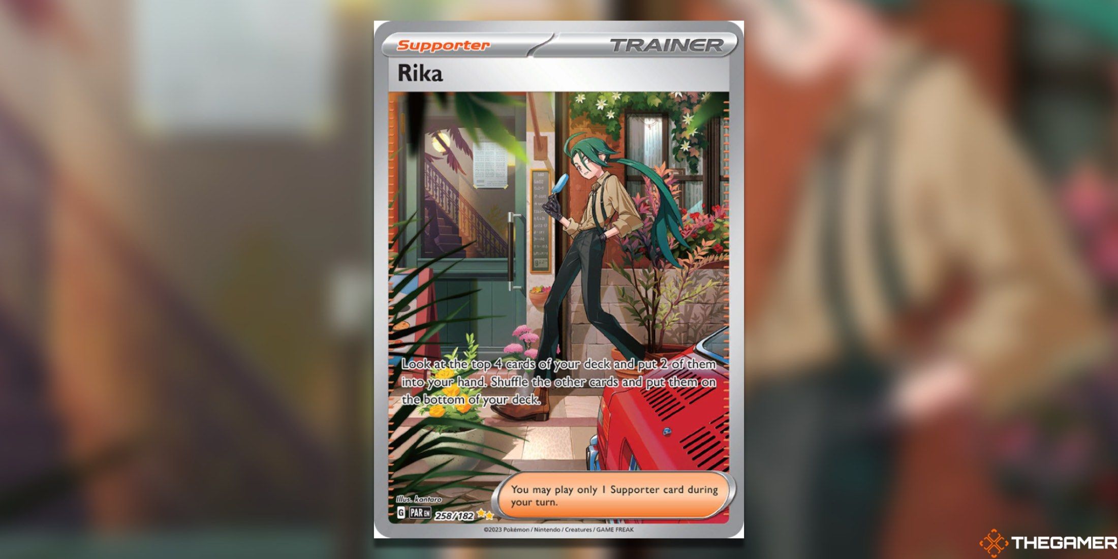 The Paradox Rift Rika Special Illustration Rare from the Pokemon TCG.