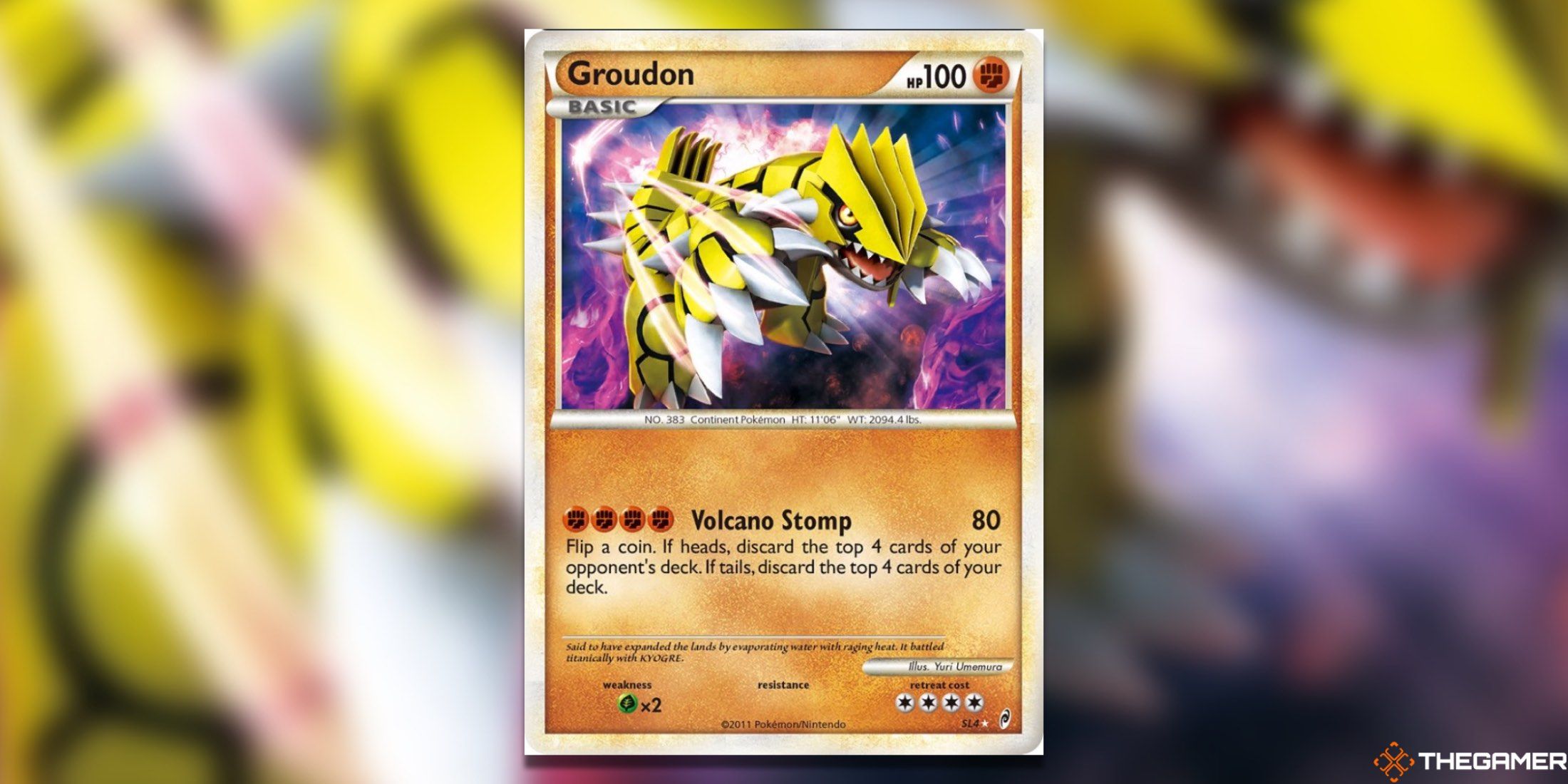 The Call of Legends Groudon from the Pokemon TCG.