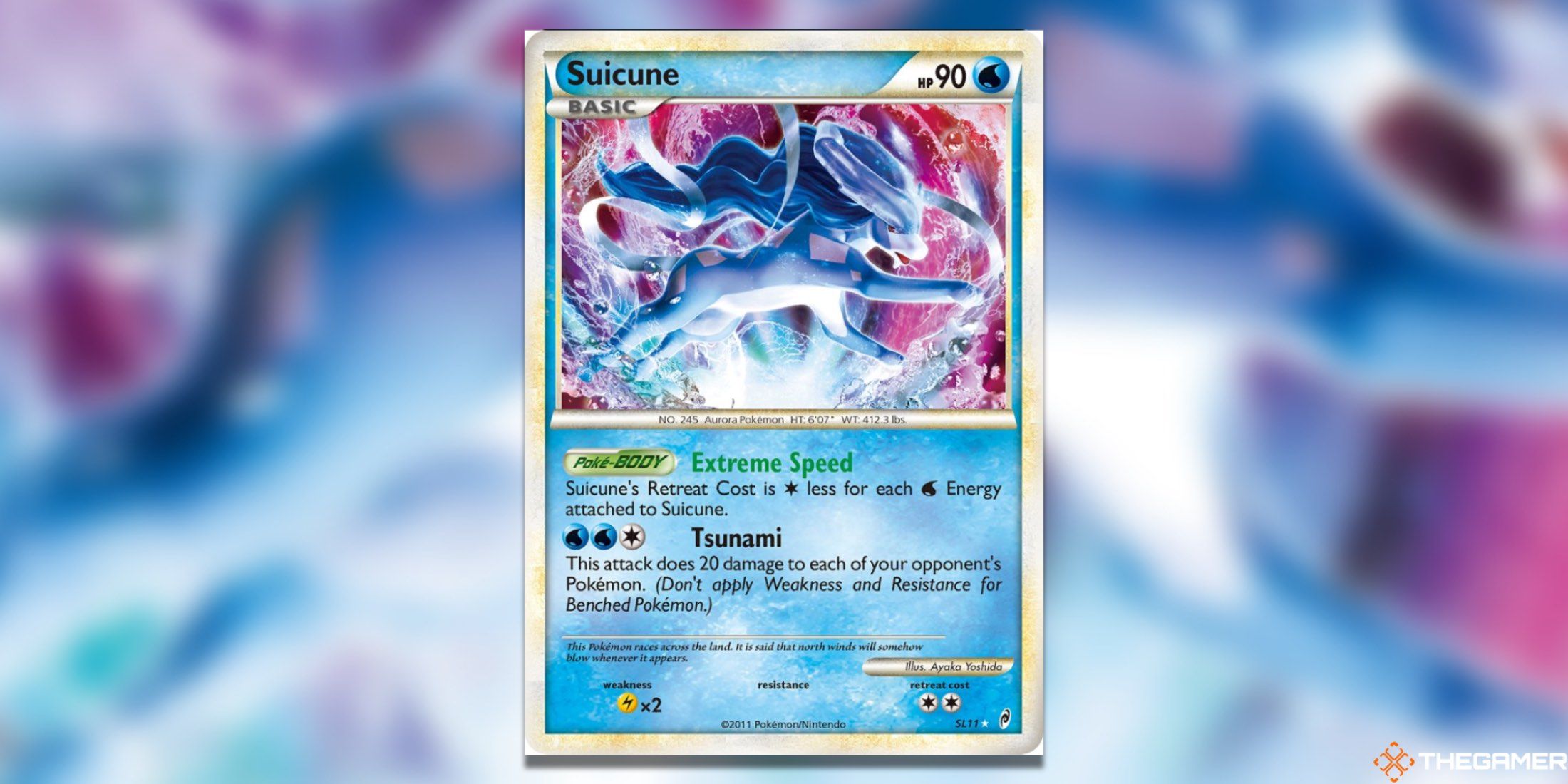 The Call of Legends Suicune from the Pokemon TCG.