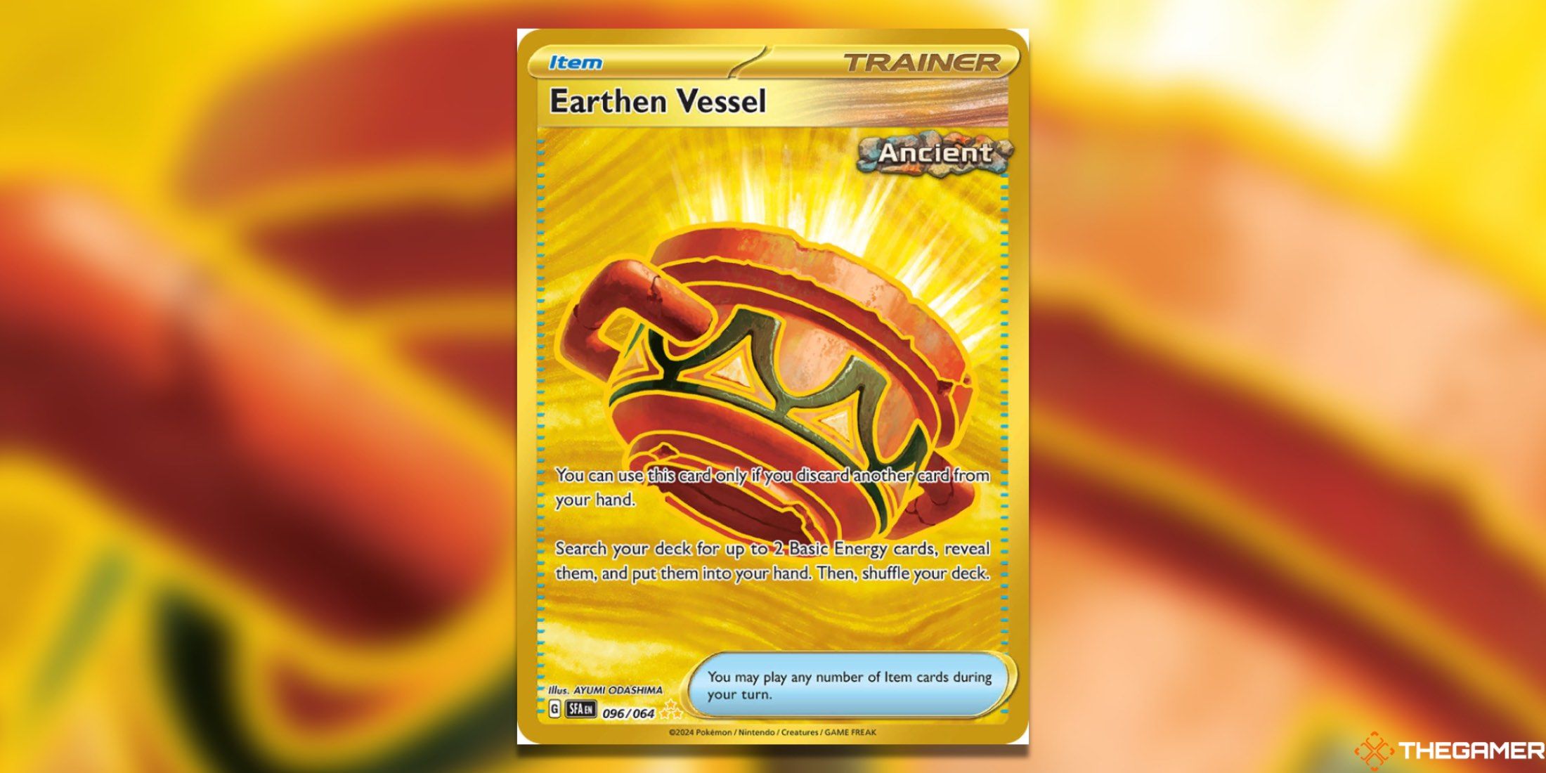 The Shrouded Fable Earthen Vessel from the from the Pokemon TCG.