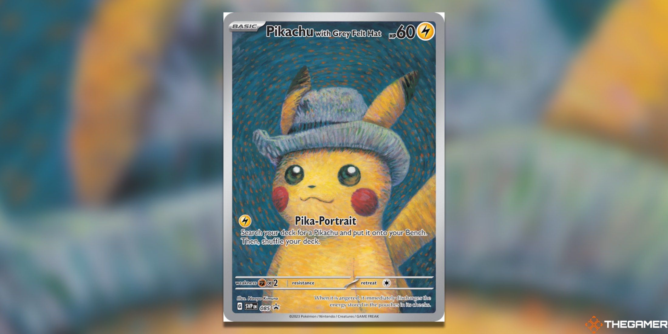 The Pikachu With Grey Felt Hat from the Pokemon TCG.