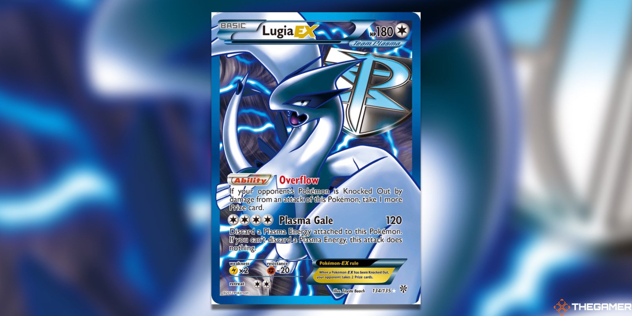 Team Plasma's Lugia EX in the Pokemon TCG.