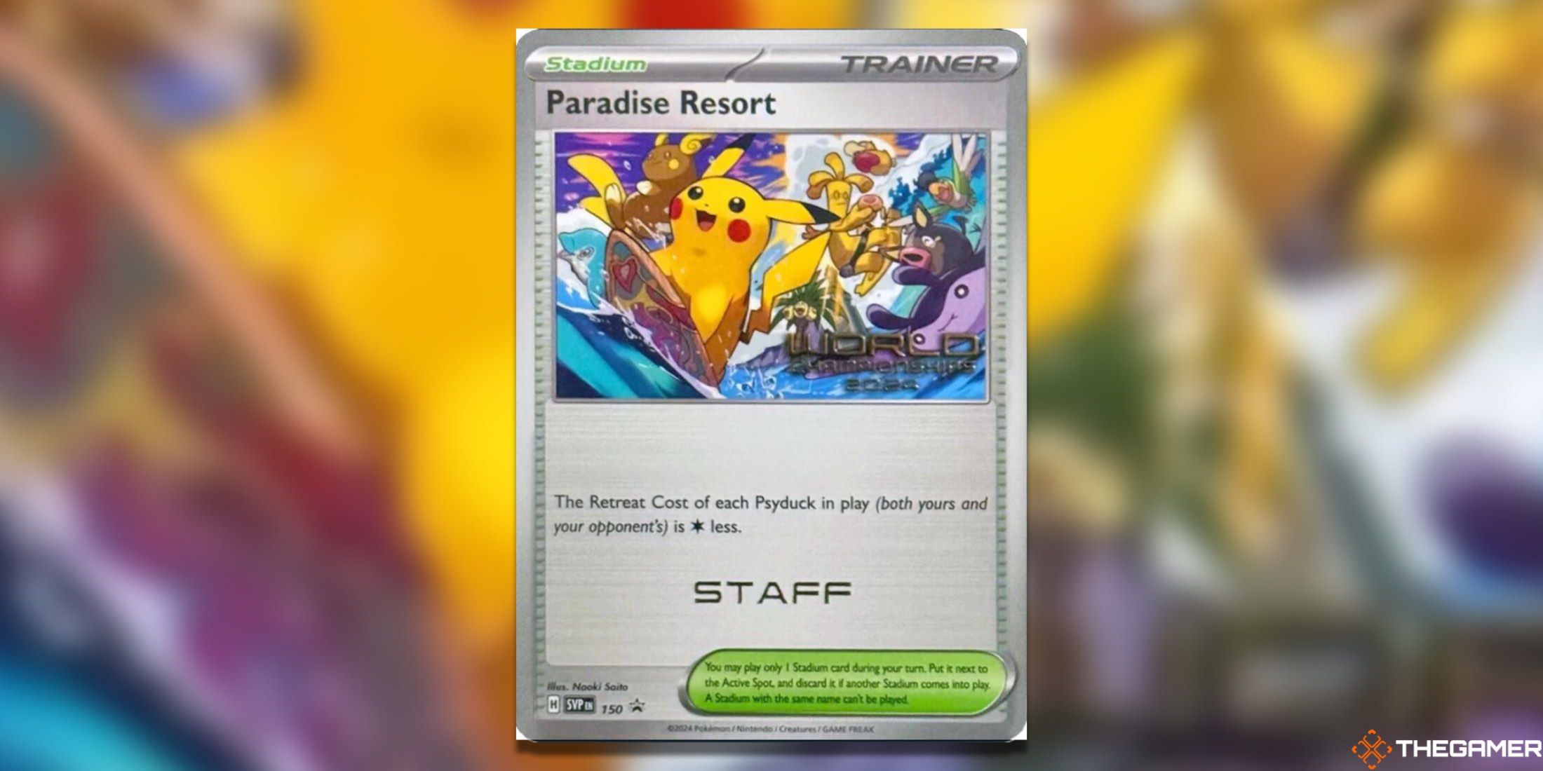 The Paradise Resort Staff promo card from the Pokemon TCG.