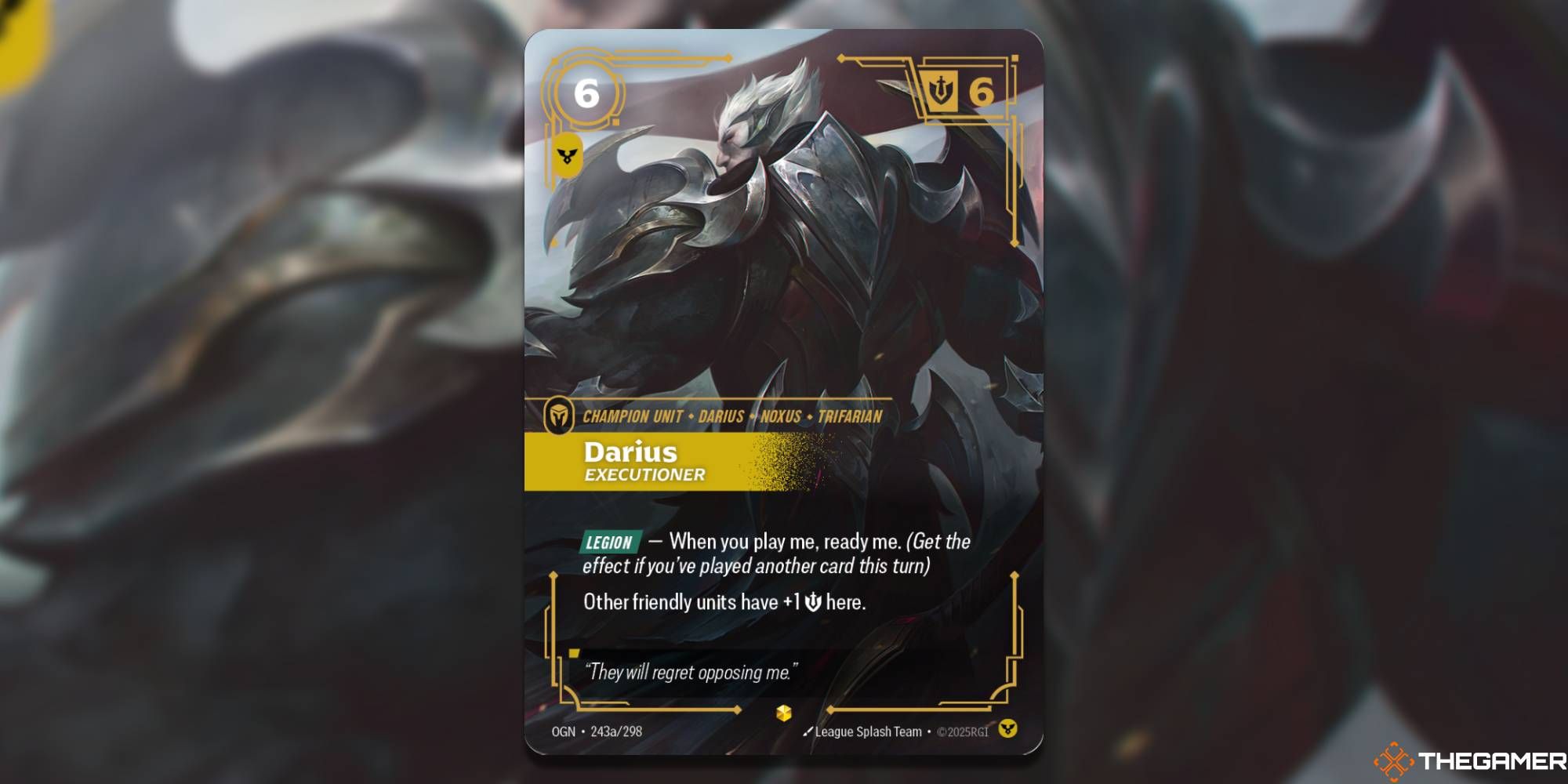 Riftbound Darius Executioner Alt Art God-King Skin.