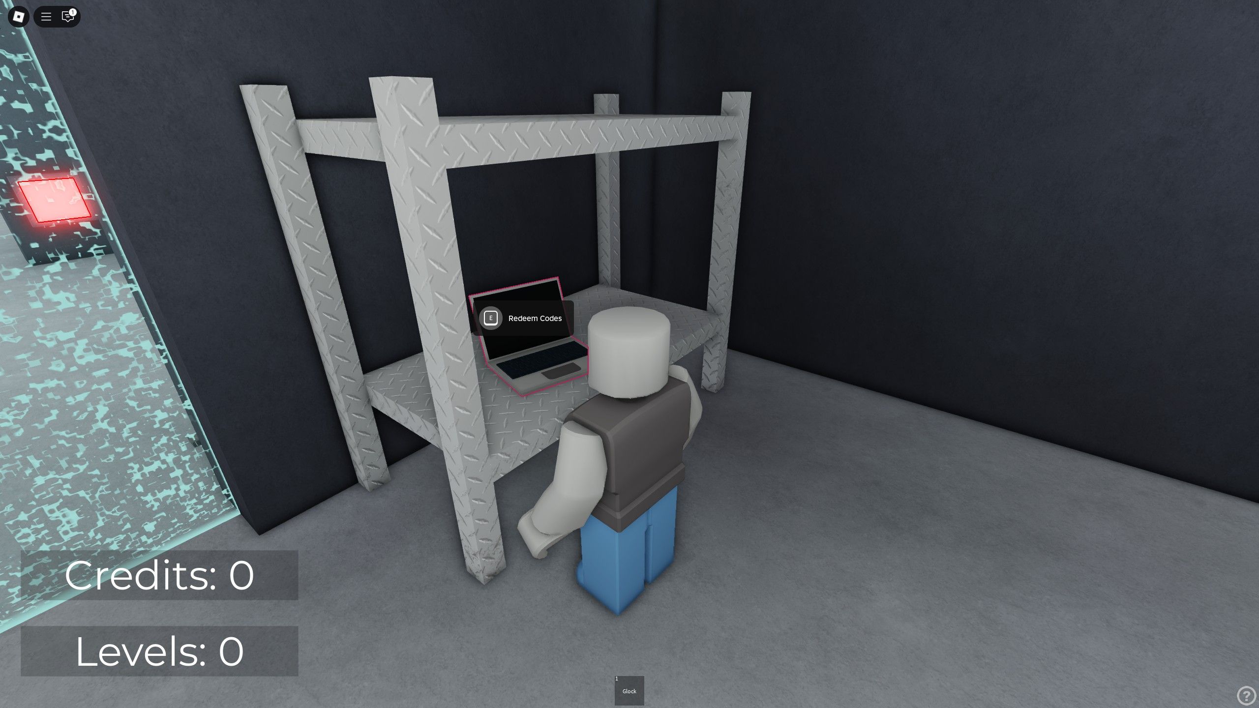 the redeem codes area in Parasite Testing on Roblox