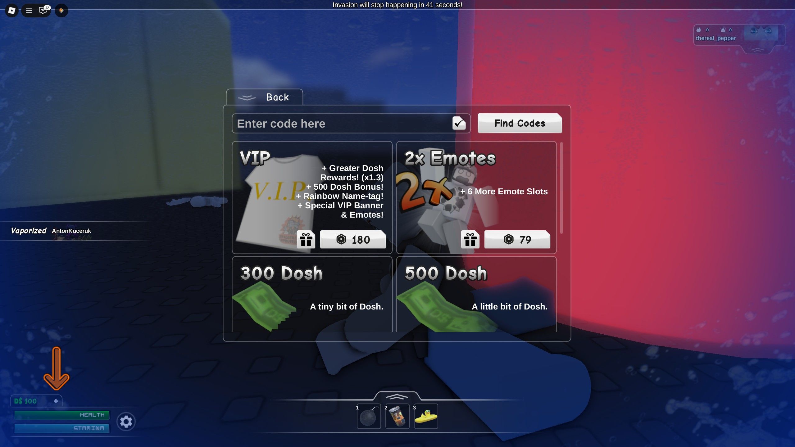 the codes box in something evil will happen on Roblox