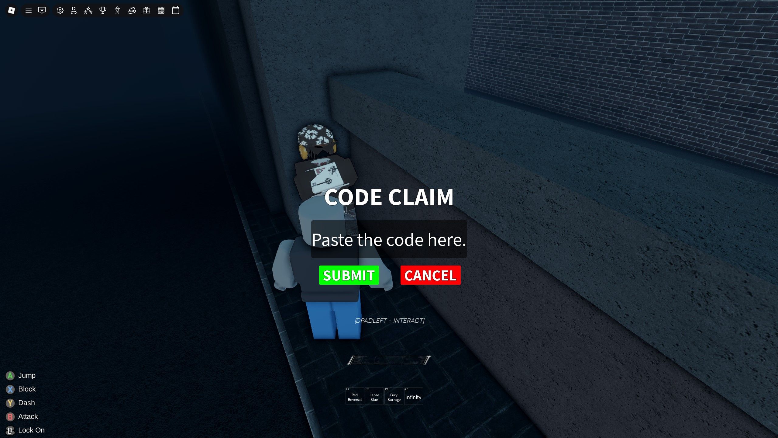 the codes box in Sorcerer Battlegrounds on Roblox 