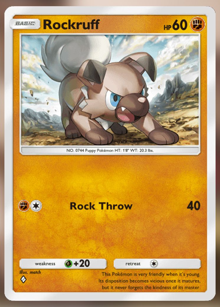 Rockruff from Extradimensional Crisis in Pokemon TCG Pocket.