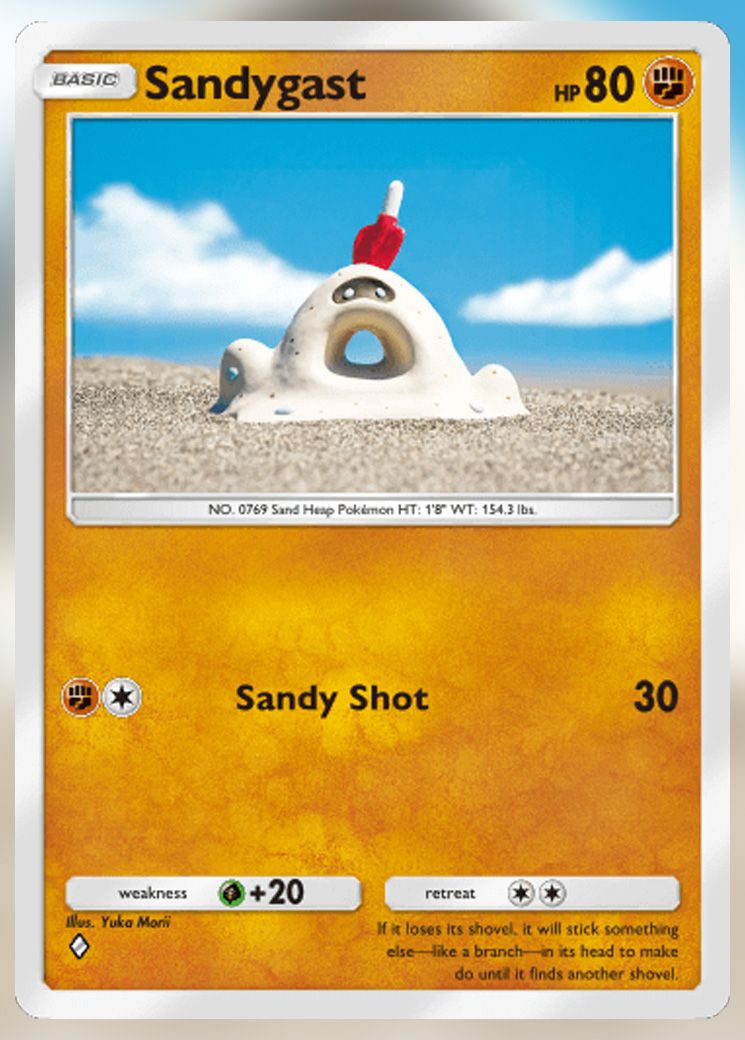 Sandygast from Extradimensional Crisis in Pokemon TCG Pocket.