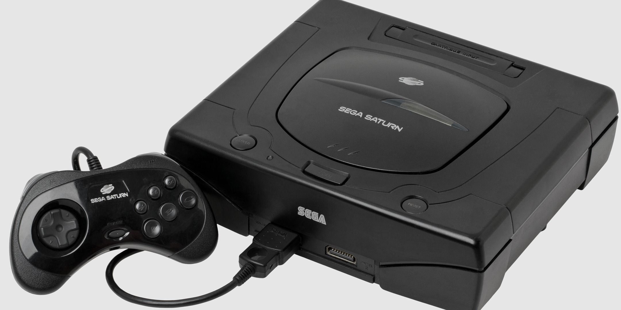The Sega Saturn console.
