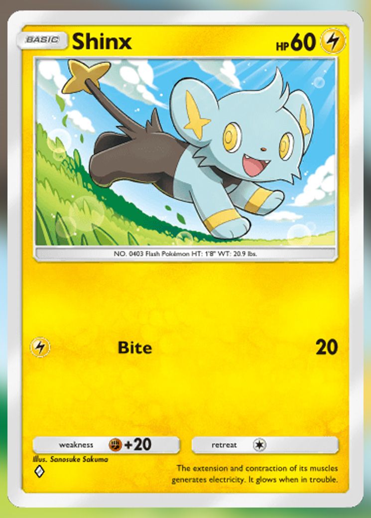 Shinx from Extradimensional Crisis in Pokemon TCG Pocket.