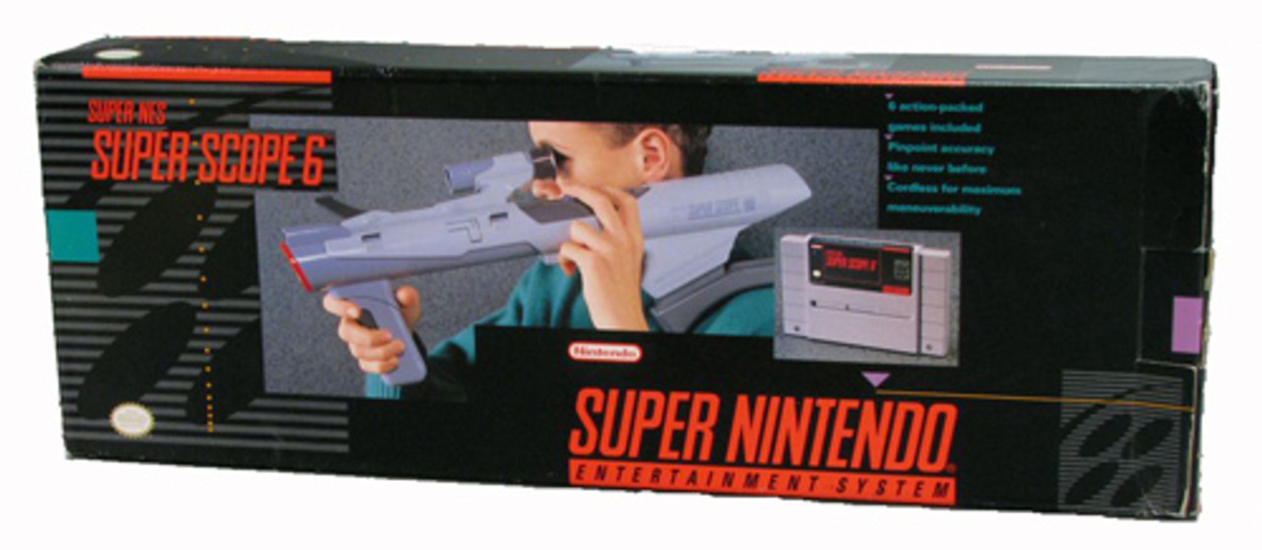 the box of the super scope 6 bundle for the SNES.