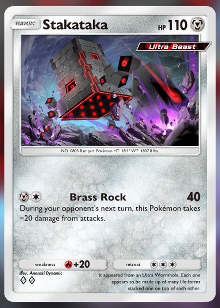 Stakataka from Extradimensional Crisis in Pokemon TCG Pocket.