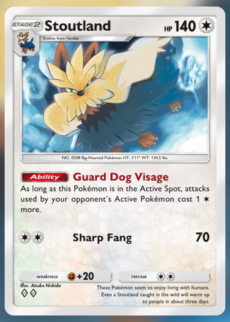 Stoutland from Extradimensional Crisis in Pokemon TCG Pocket.