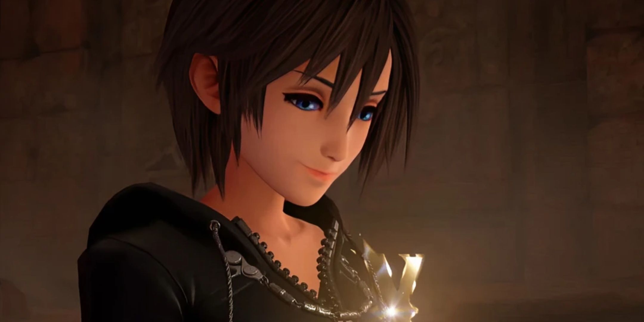 Xion holding her Recusant's Sigil in Kingdom Hearts 3.