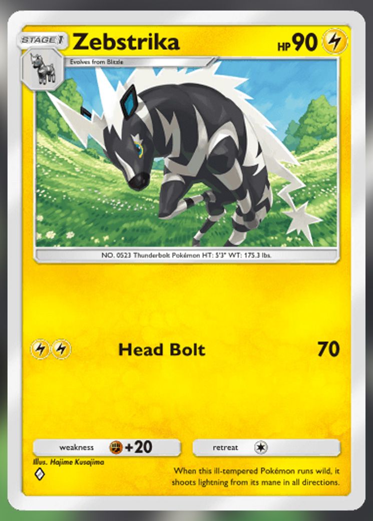 Zebstrika from Extradimensional Crisis in Pokemon TCG Pocket.