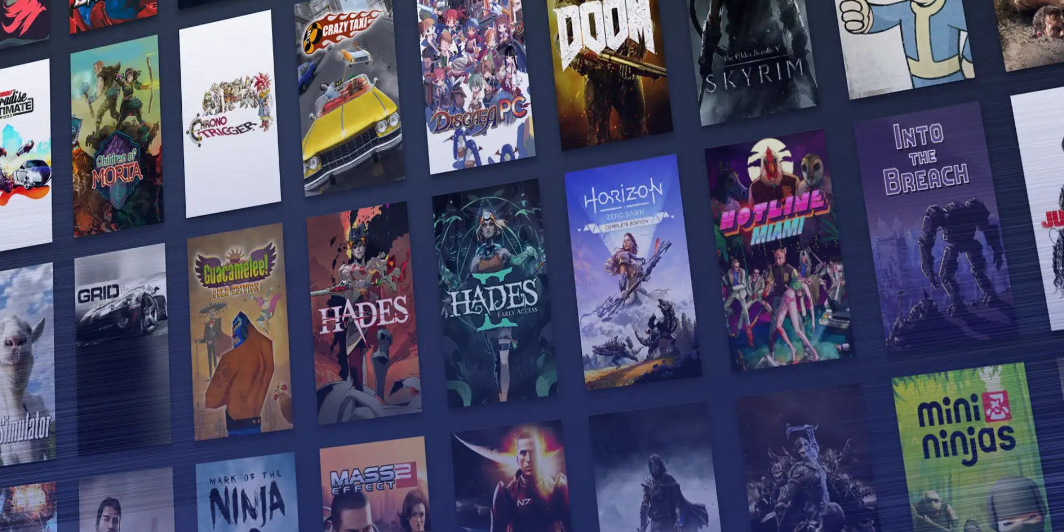 A library of Steam games