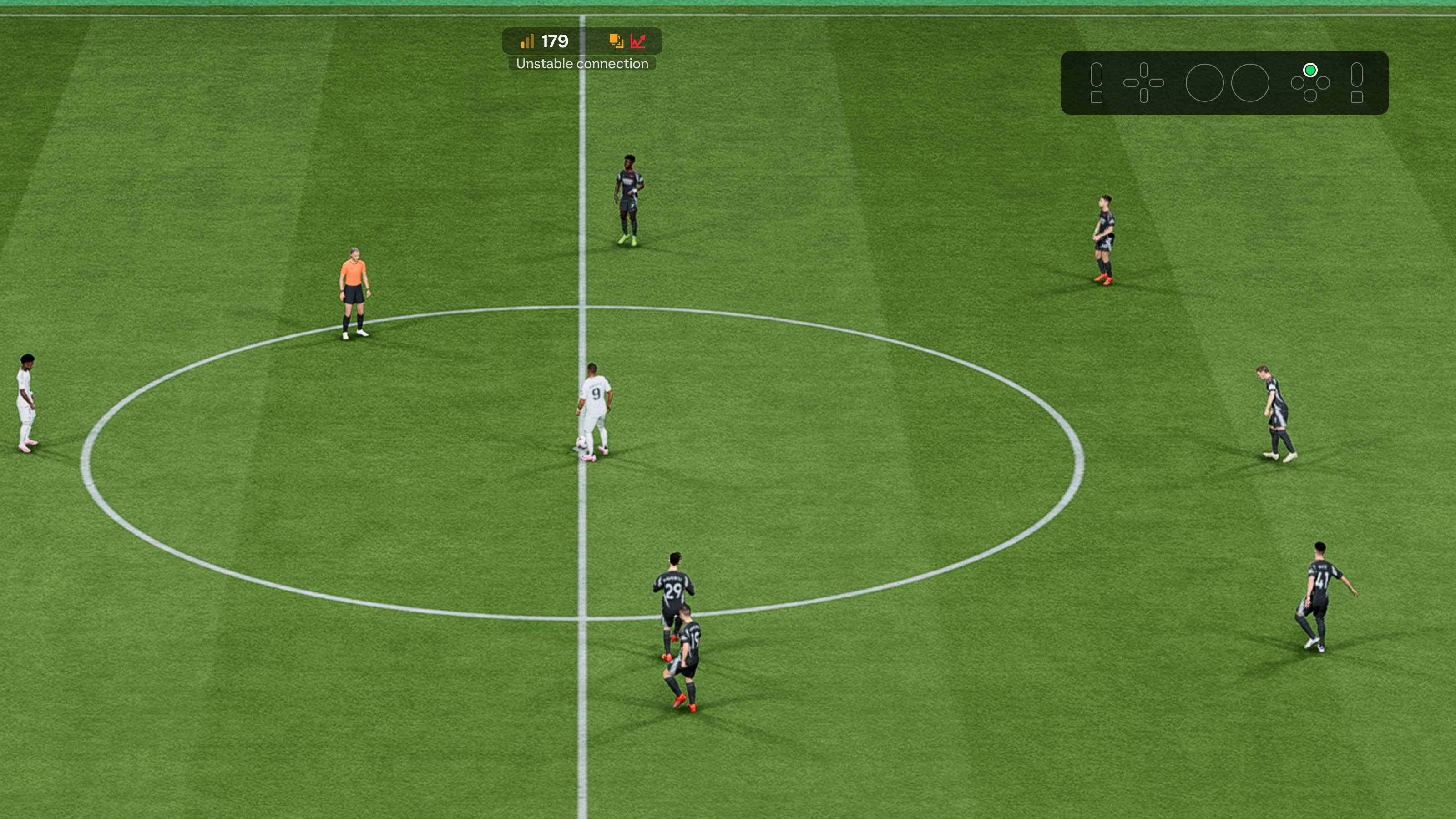 A Performance Indicator in EA FC 26 showing poor connection
