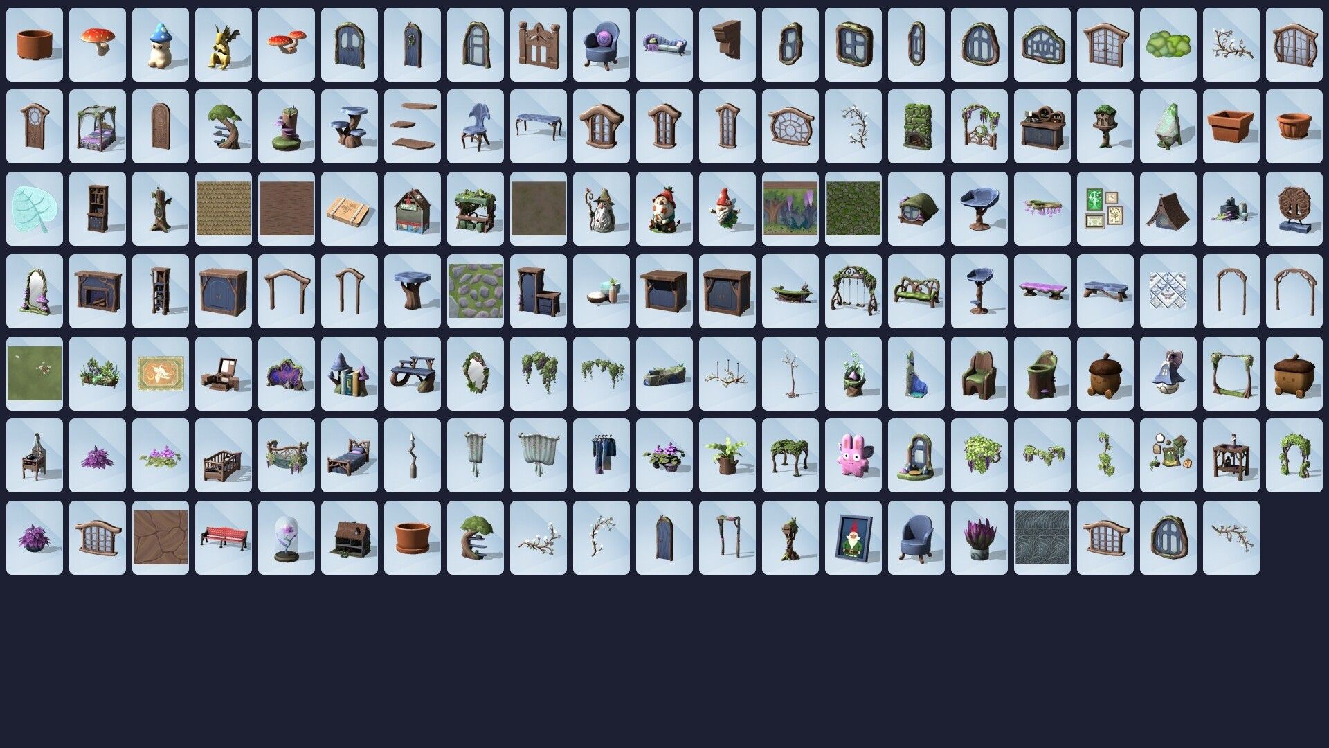 All the furniture swatches from enchanted by nature.