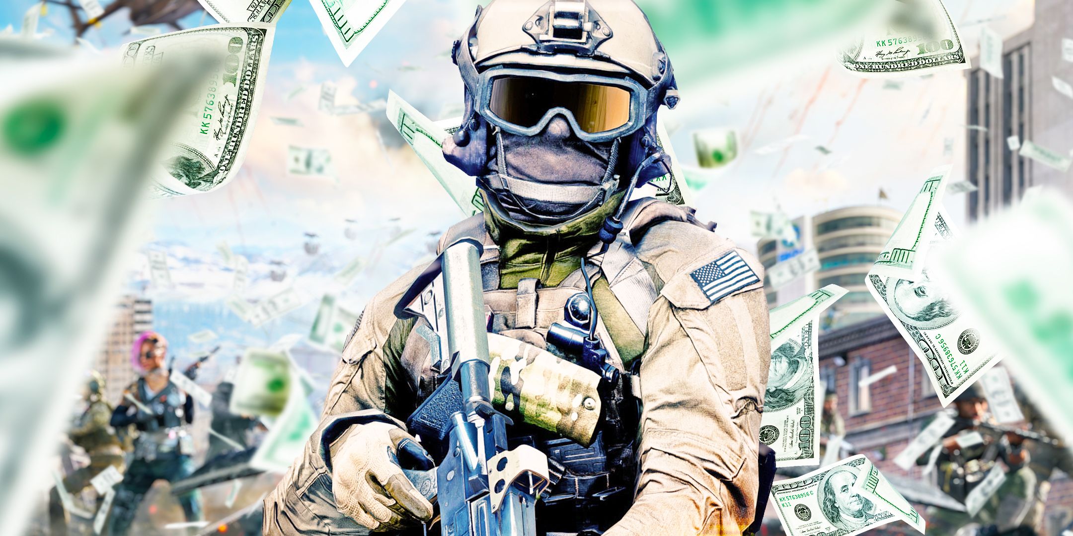 battlefield_player_in_warzone_while_money_flies_around