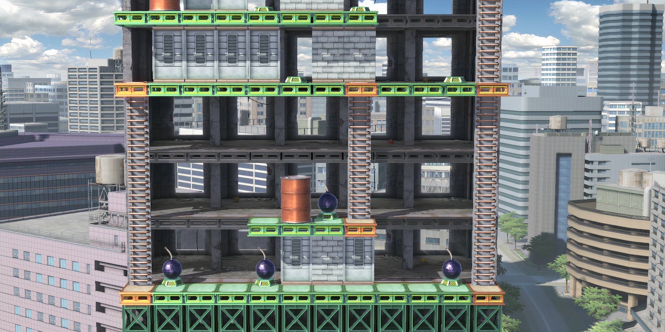 wrecking crew super smash bros. stage.