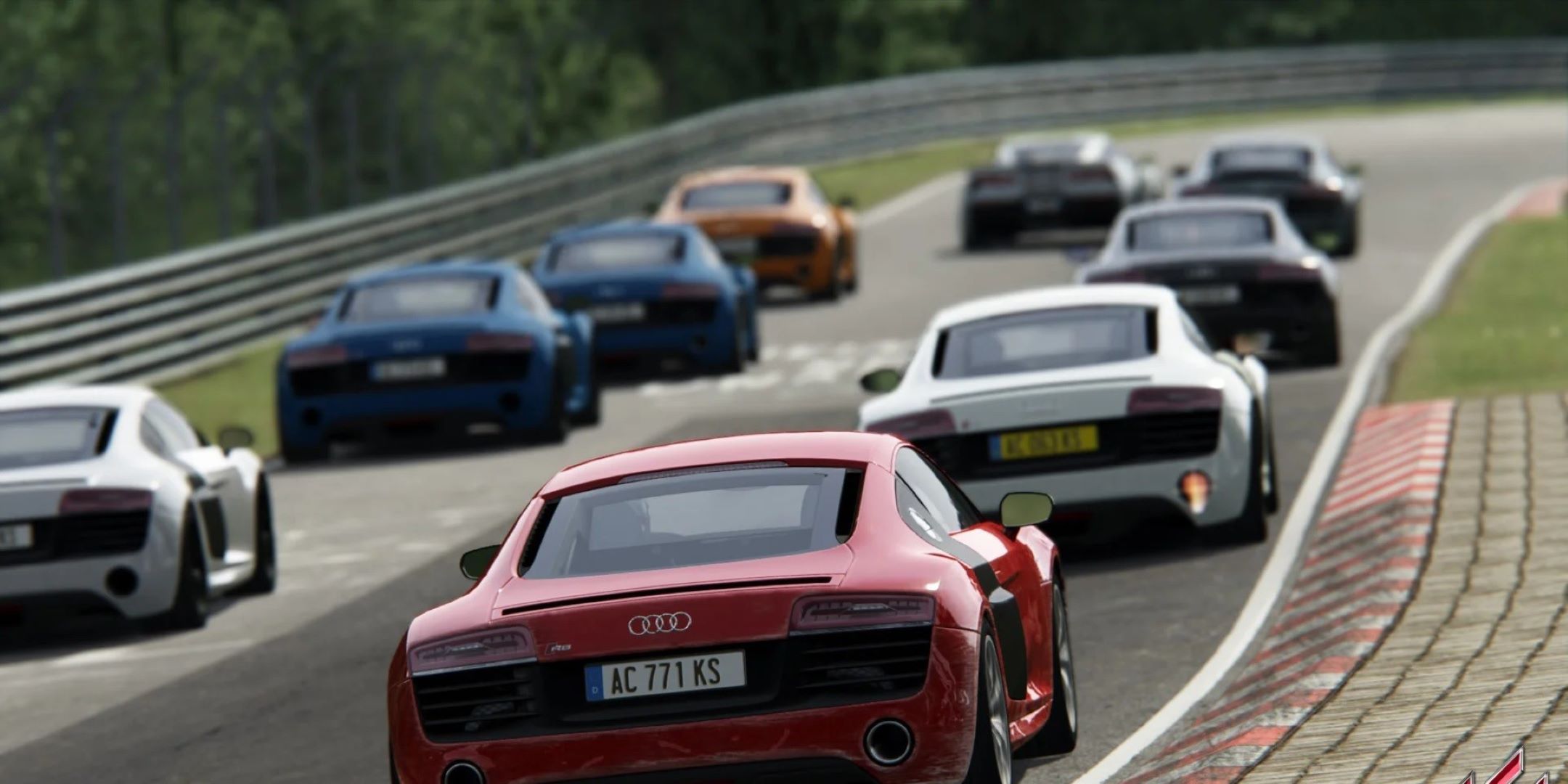 Assetto Corsa racetrack loaded with cars