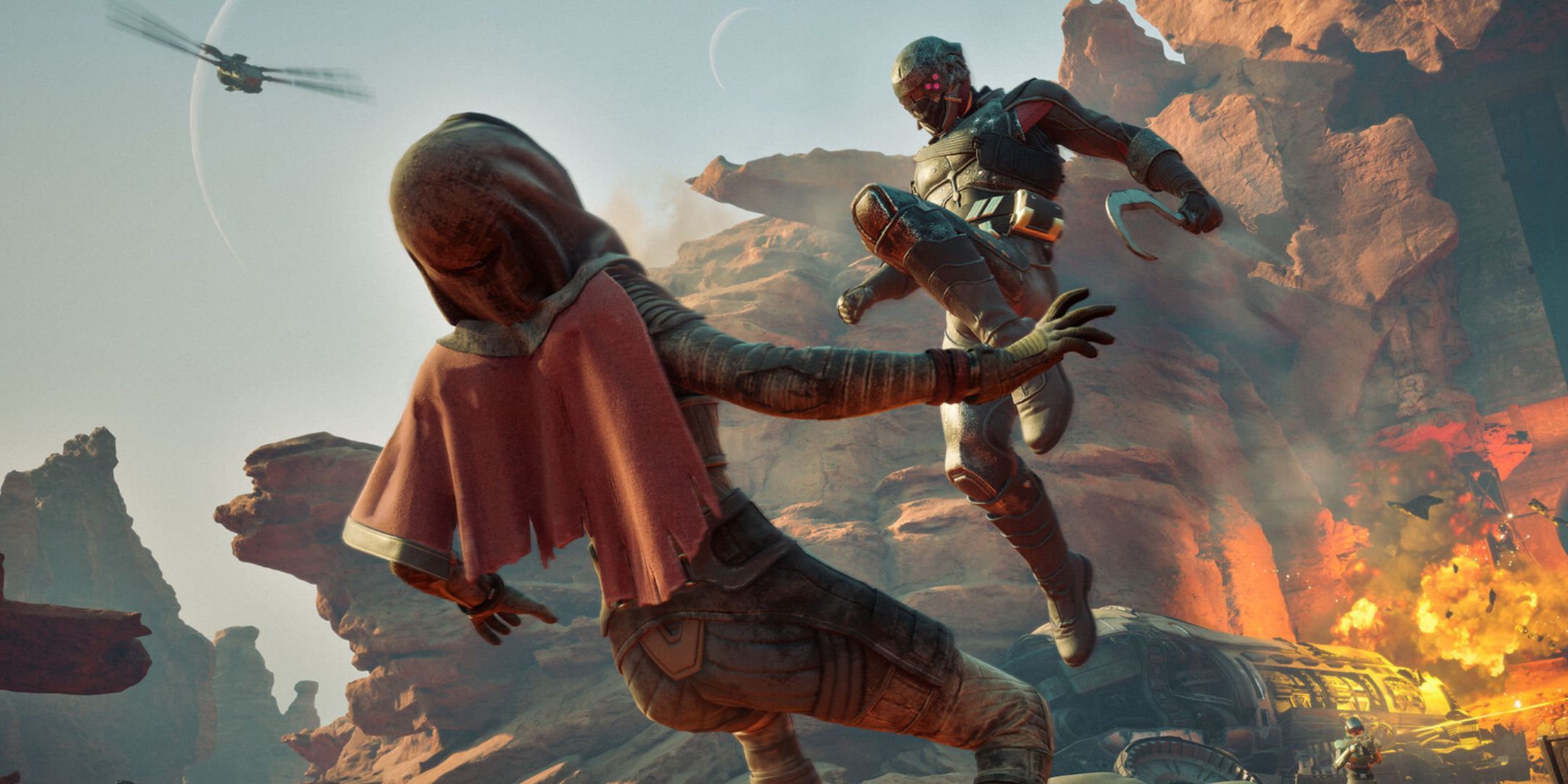 Dune Awakening Soldier Kneeing Another Soldier In Head
