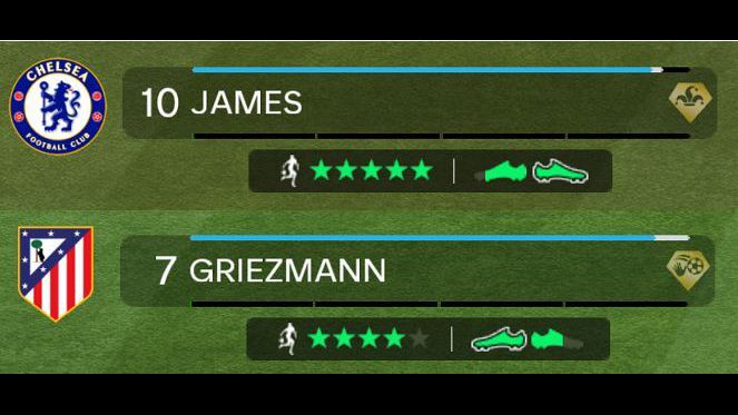 EA FC 26 UI showing players' weak foot and skill move ratings
