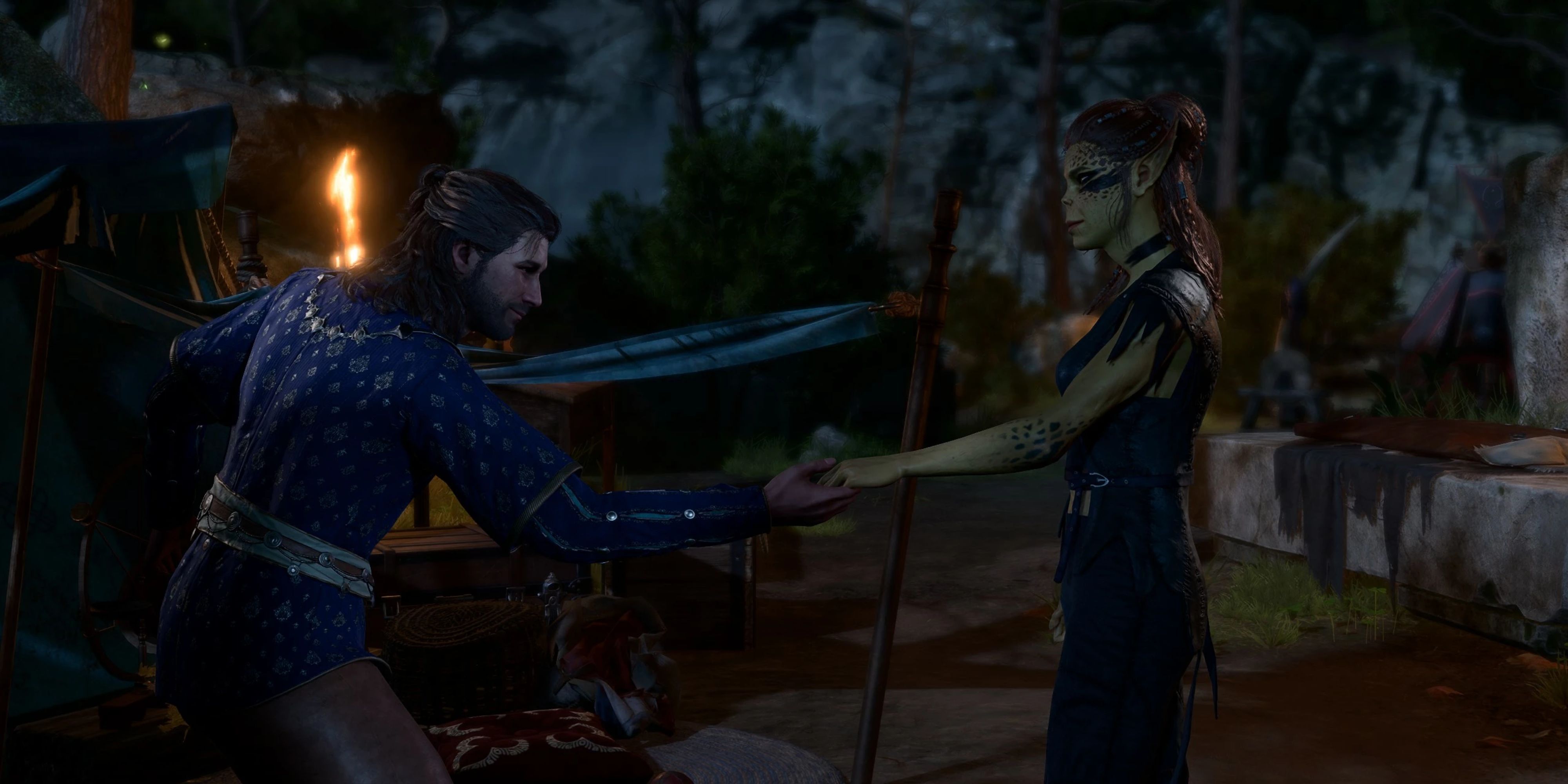 Gale bows to the player in Baldur's Gate 3.