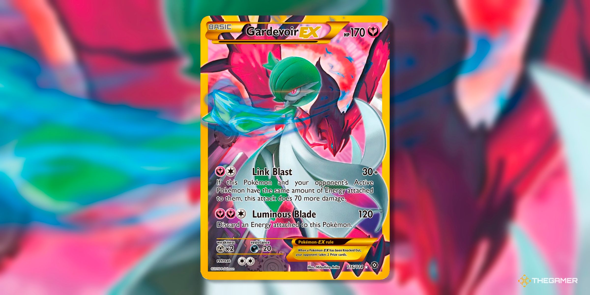 Gardevior EX (Secret Rare, 116) from the XY era set Steam Siege from the Pokemon TCG.