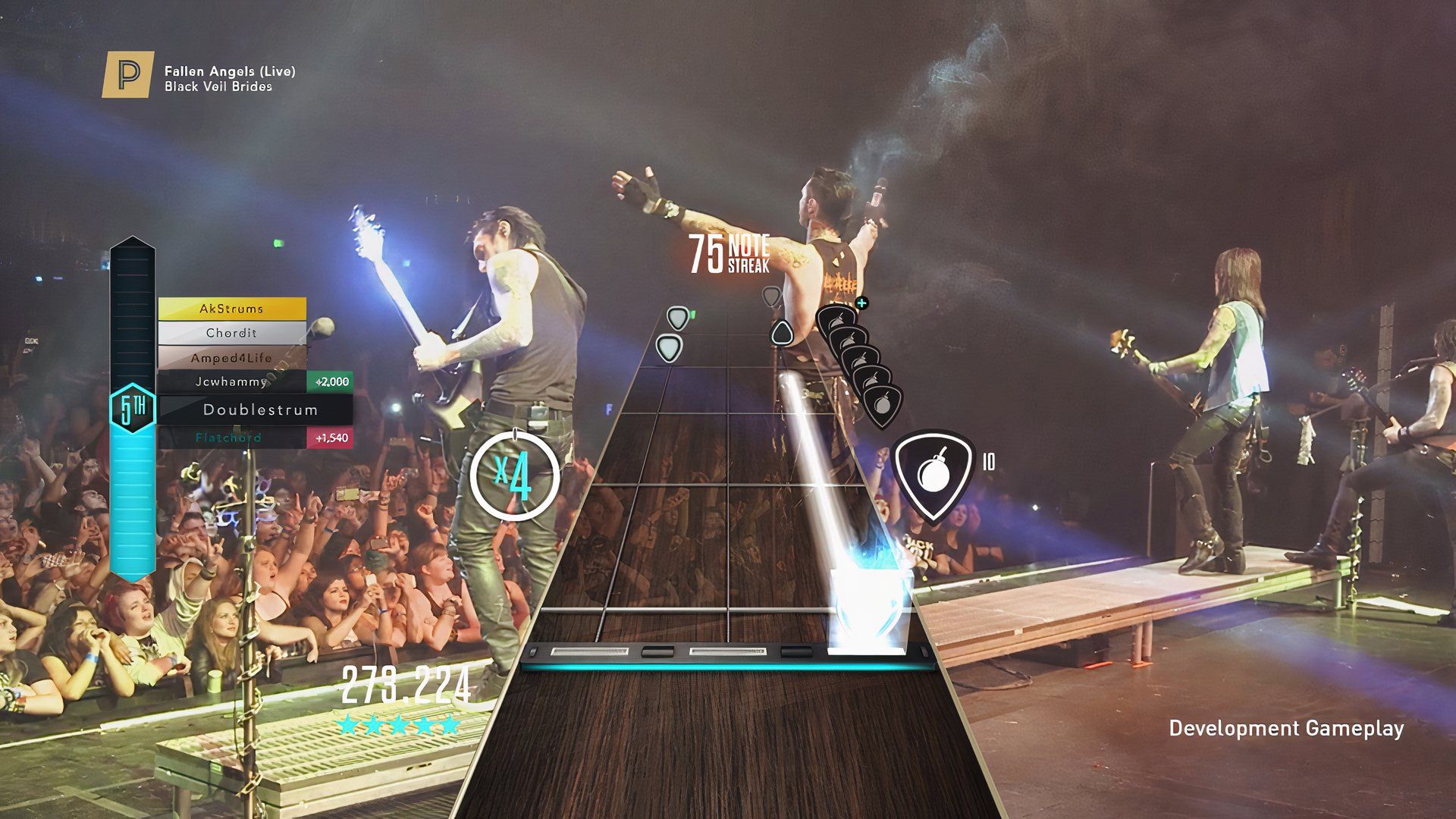 A screenshot from Guitar Hero Live.