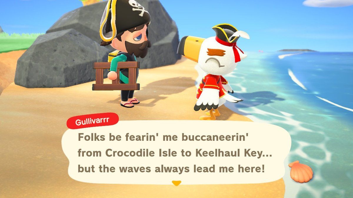 Gullivarrr mentions Crocodile Isle in Animal Crossing New Horizons.