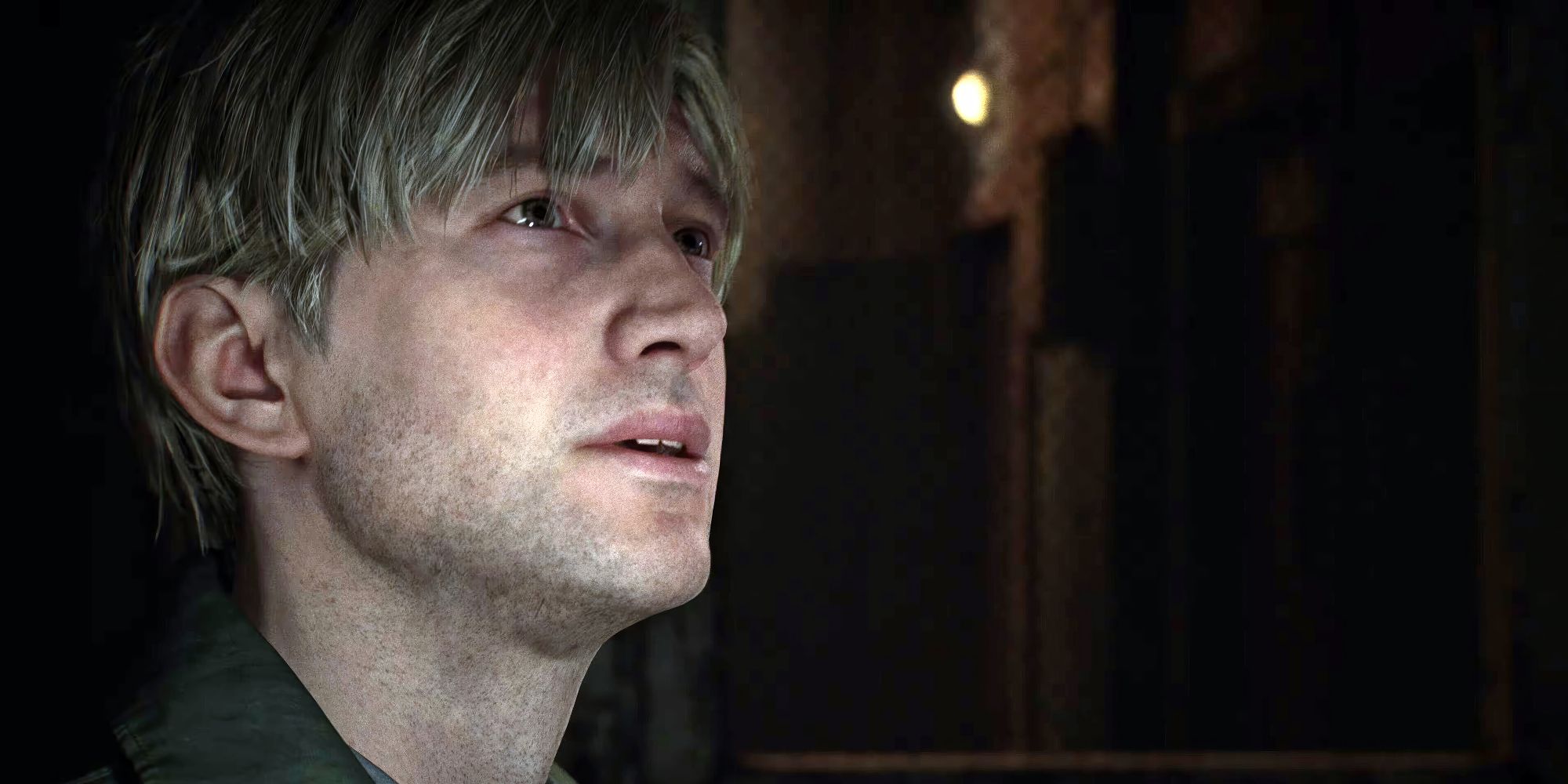 James Sunderland looks up in Silent Hill 2.