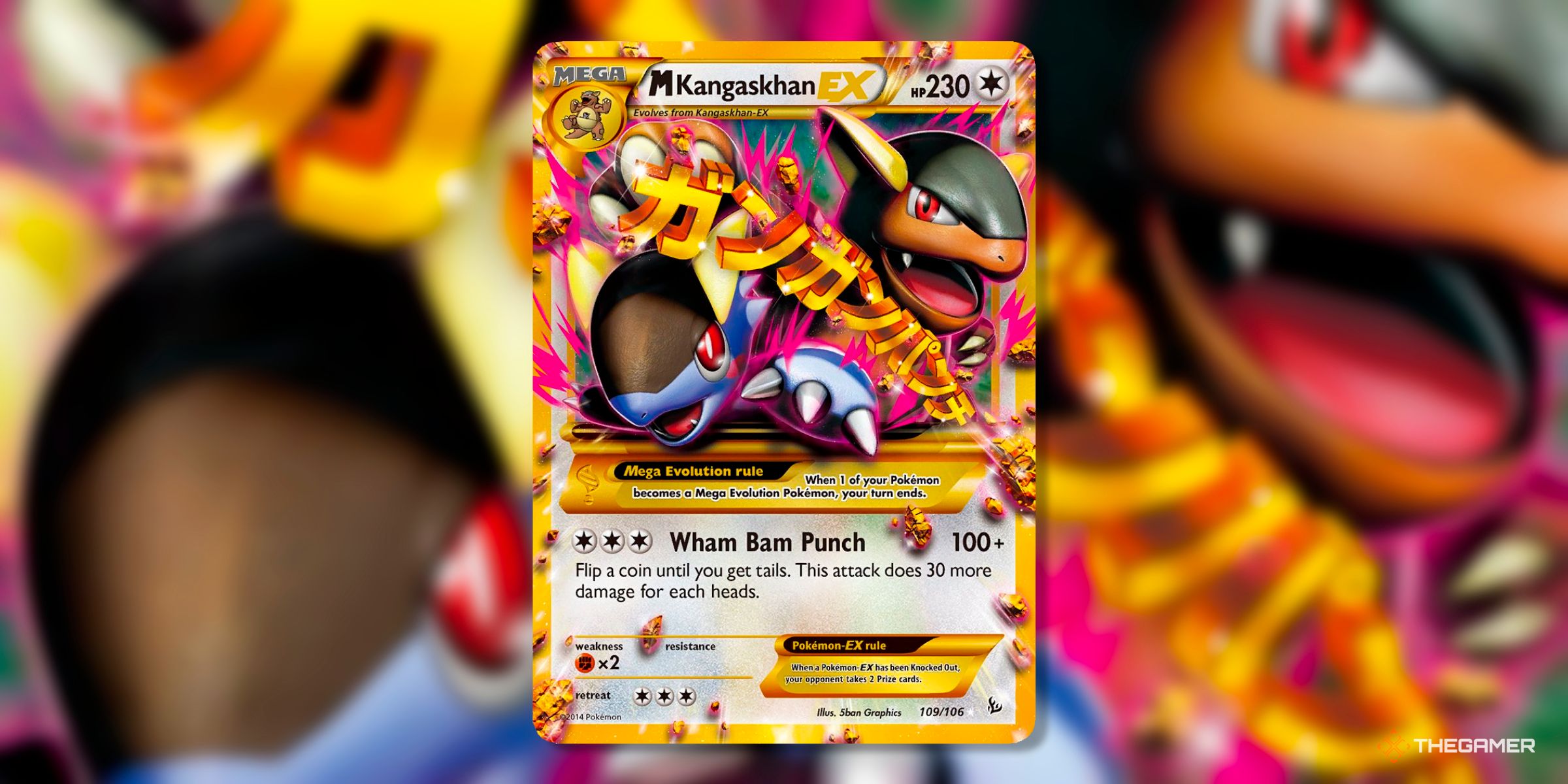 M Kangaskhan EX (Secret Rare, 109) from the XY era set Flash Fire from the Pokemon TCG.