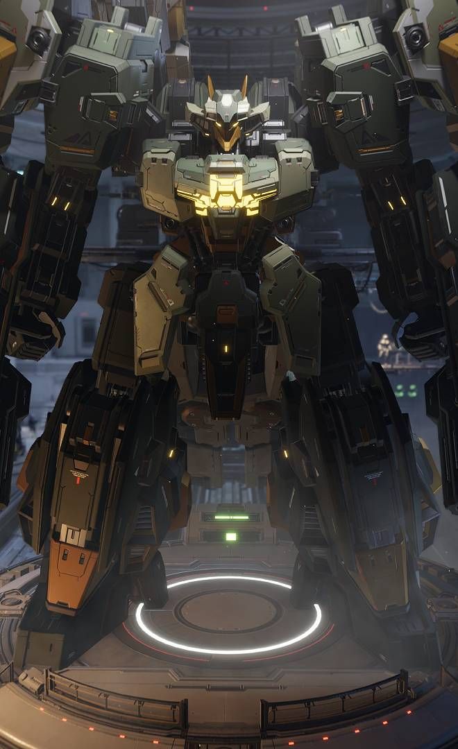 Mecha Break, Stego, large armored mech with massive guns.