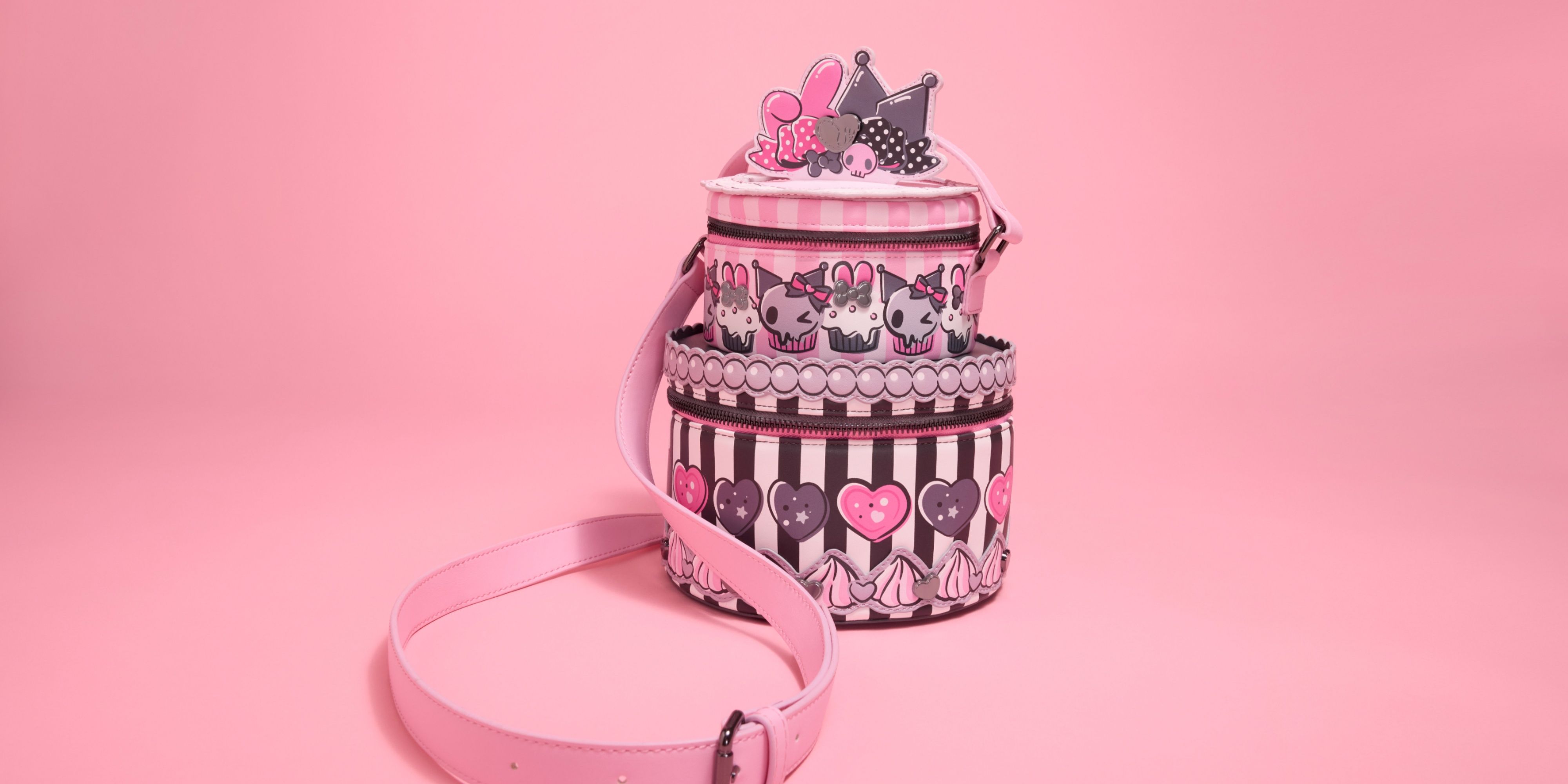 kuromi and my melody birthday cake loungefly bag.