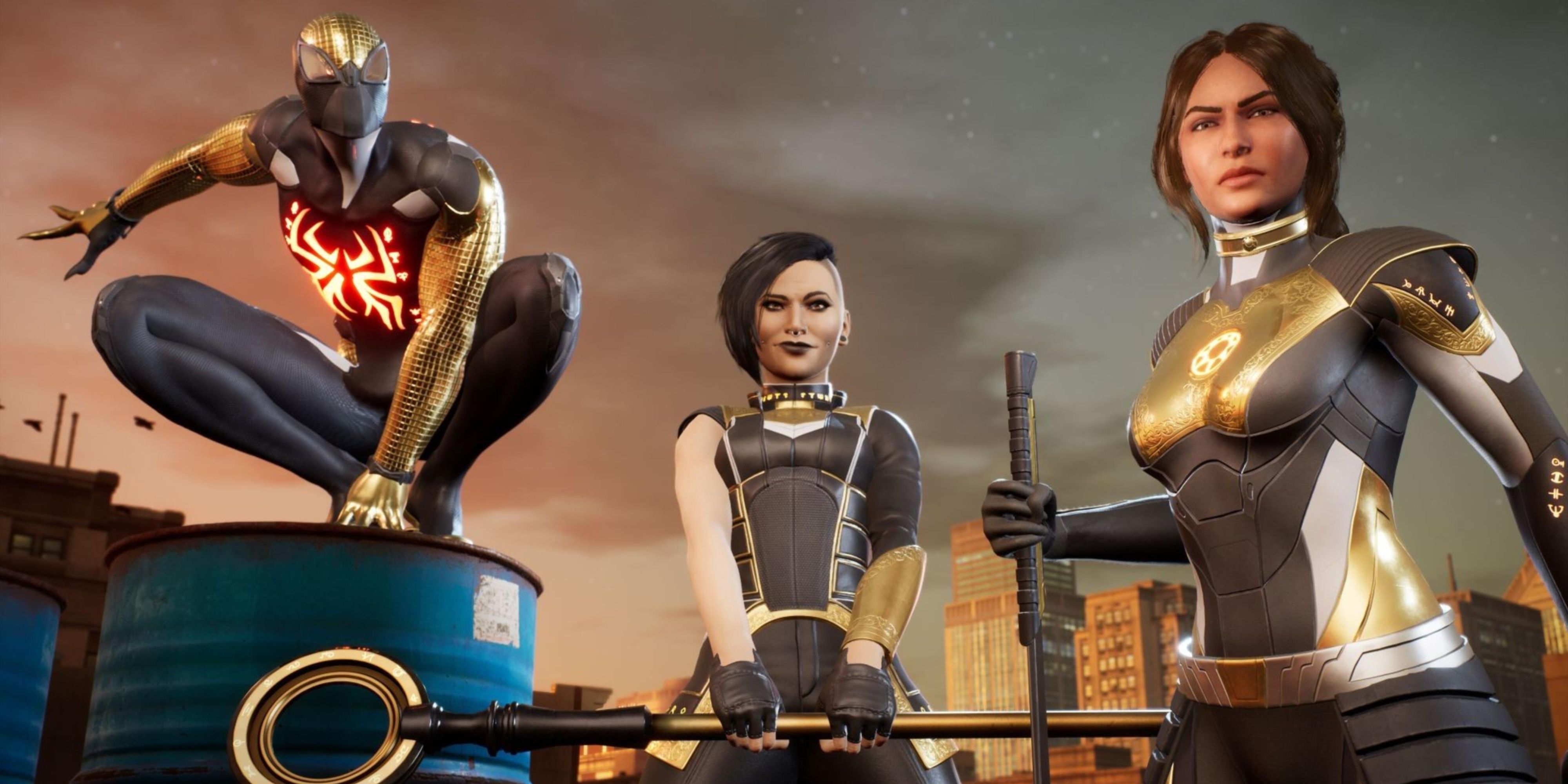 spider-man and other characters in marvel's midnight suns.