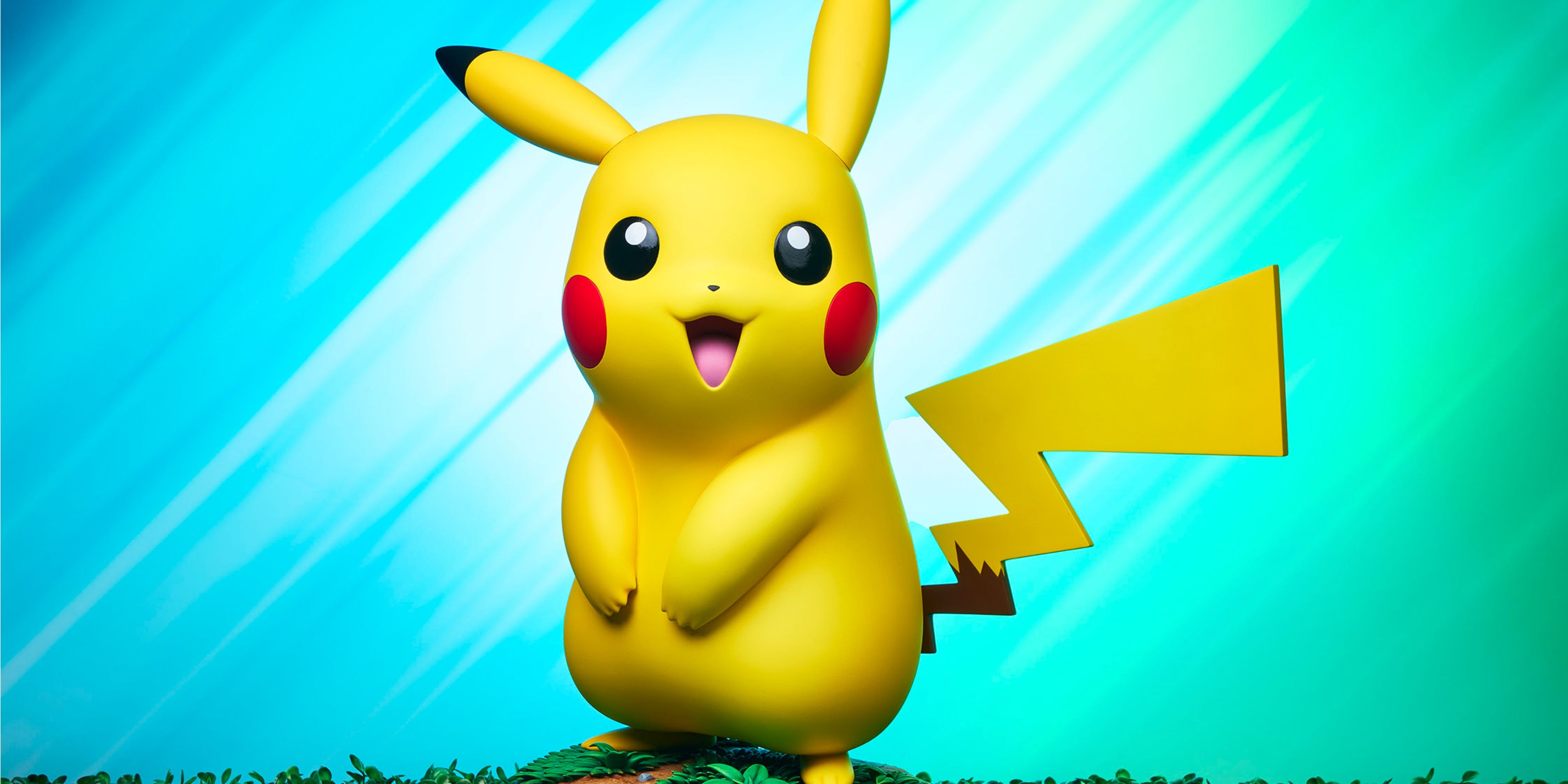 life-size pikachu pokemon x sideshow statue.