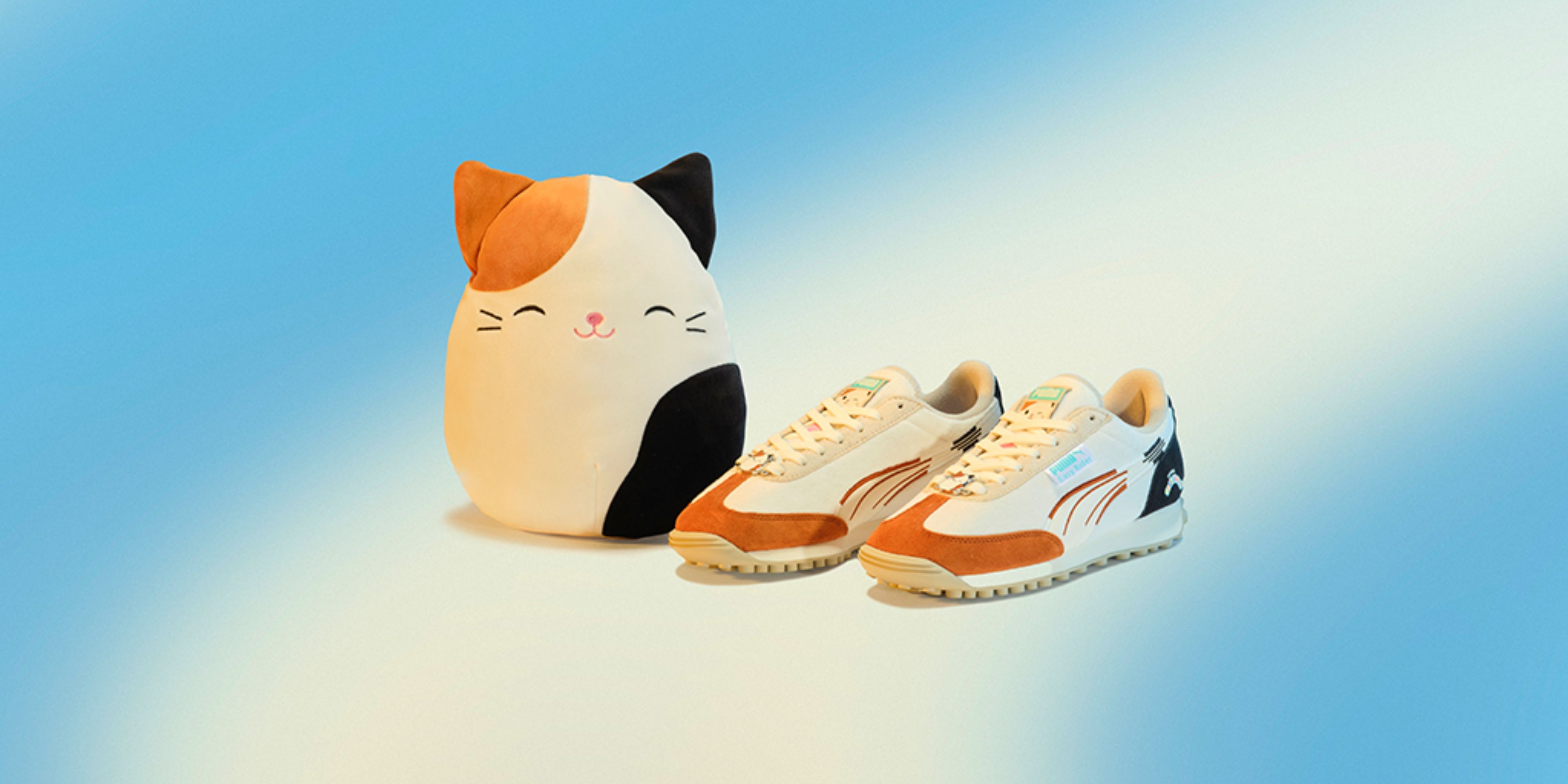 cam the cat squishmallow with matching sneakers.