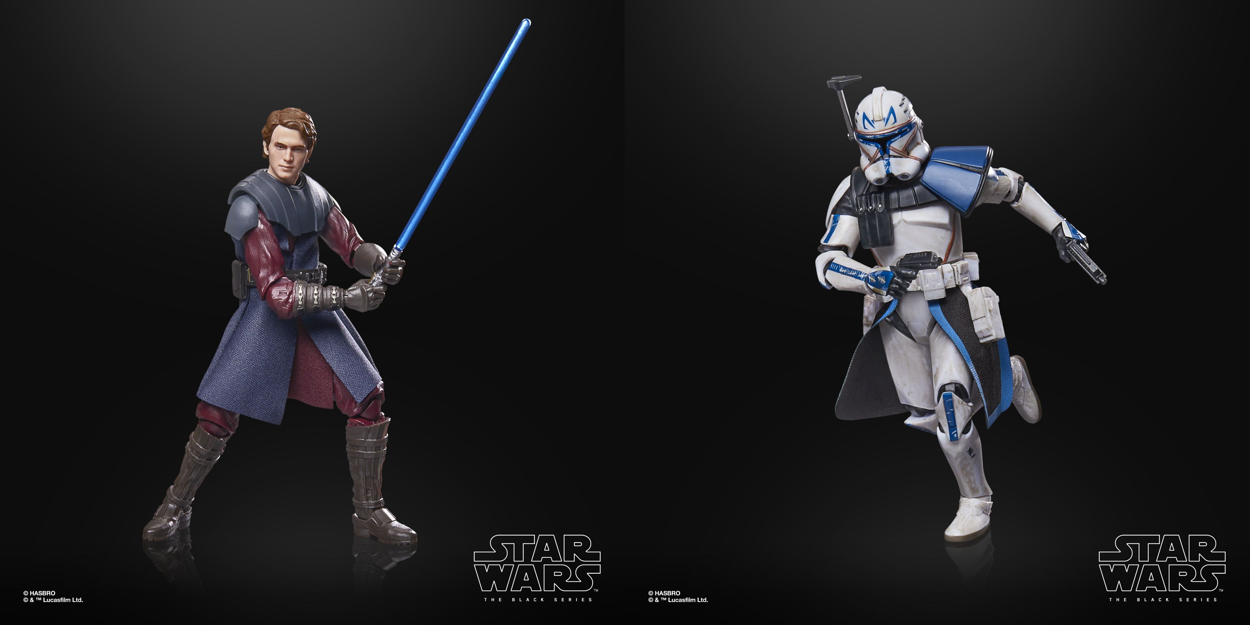anakin skywalker and captain rex star wars the black series figures.