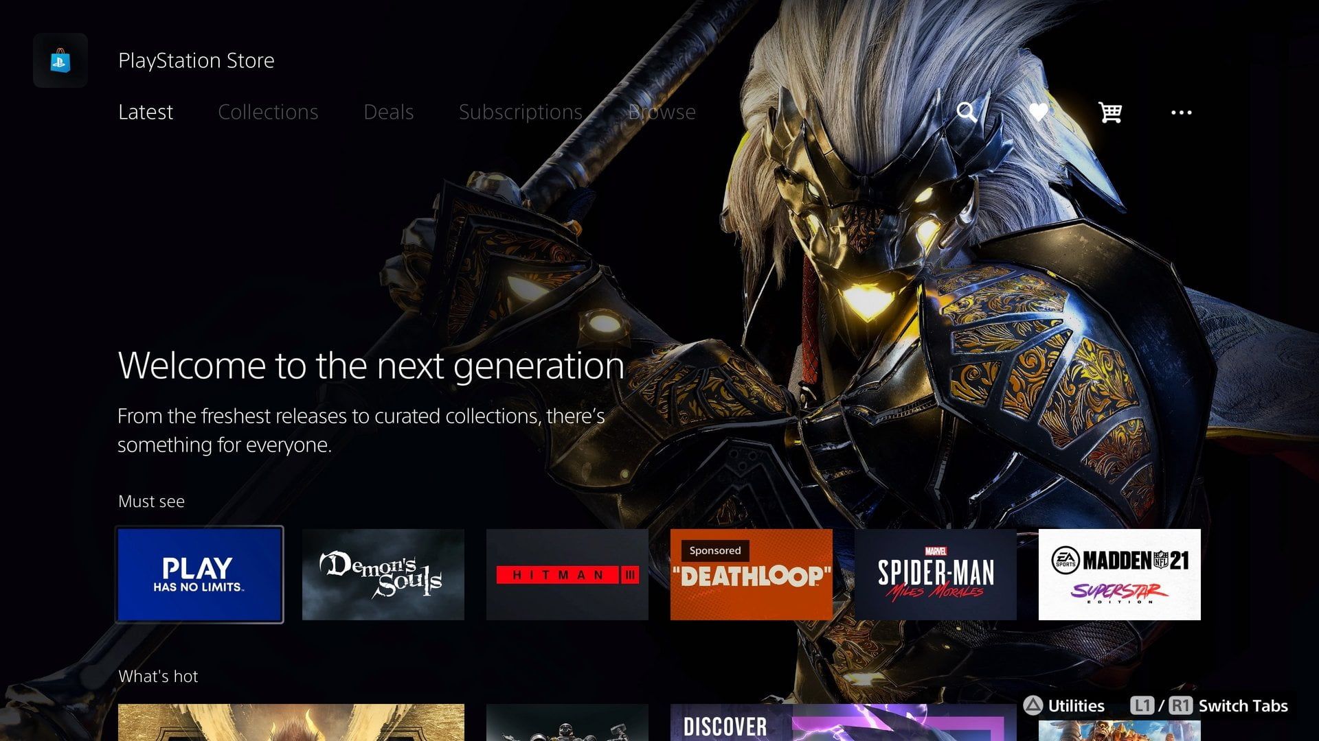 PlayStation Store on PS5