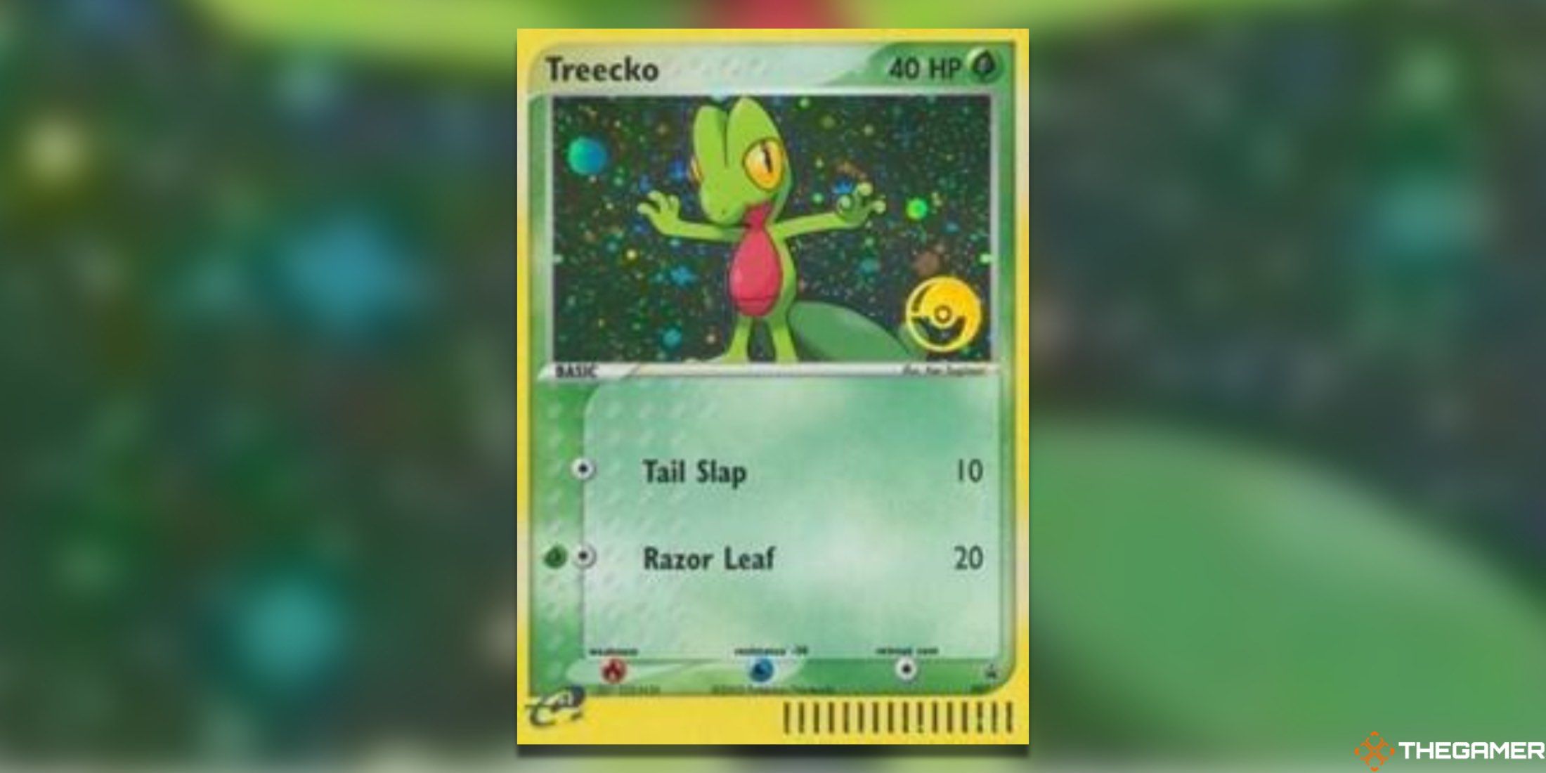 The Nintendo Promo Treecko from the Pokemon TCG.
