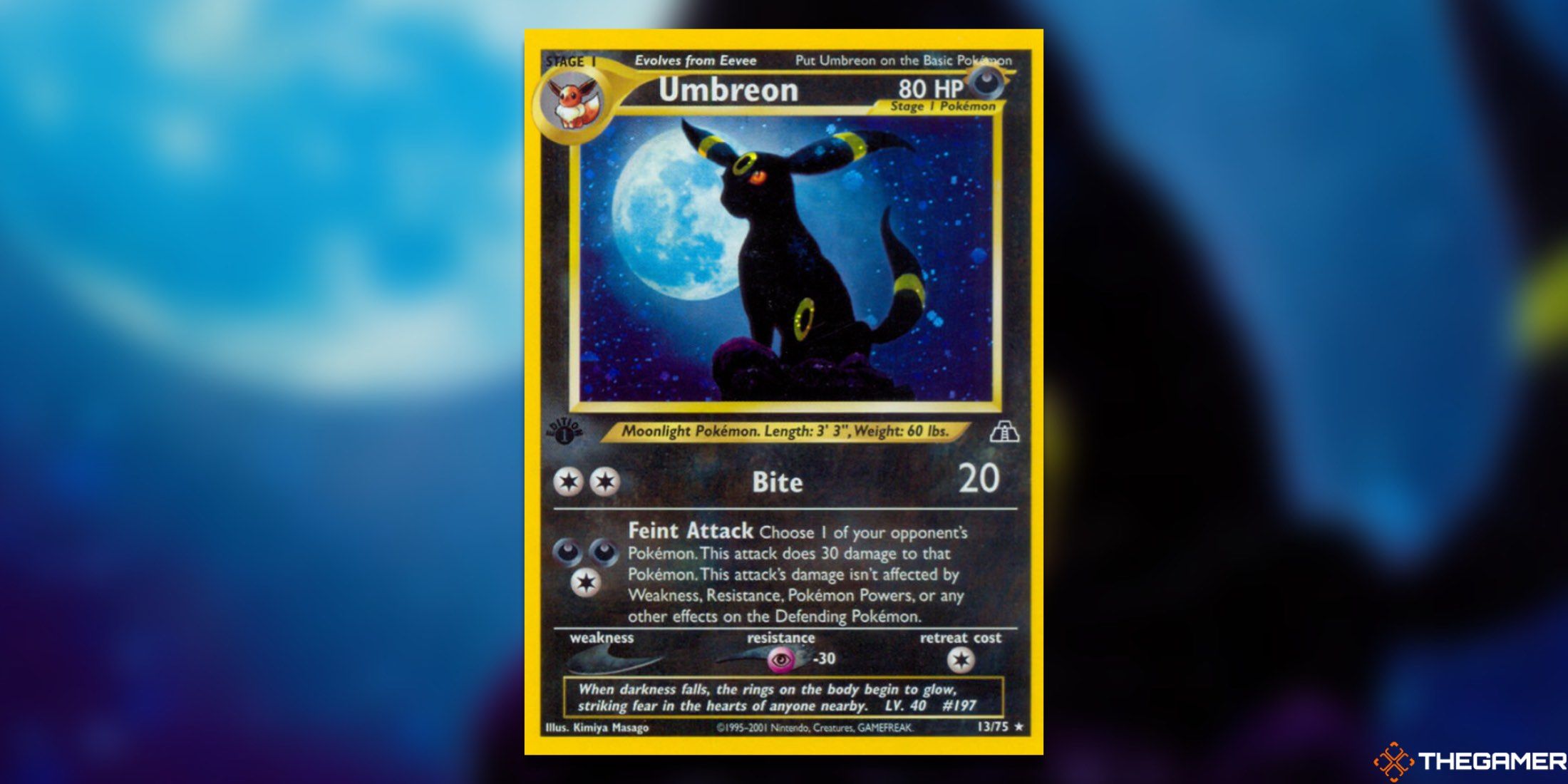 The Moonbreon in Neo Discovery from the Pokemon TCG.