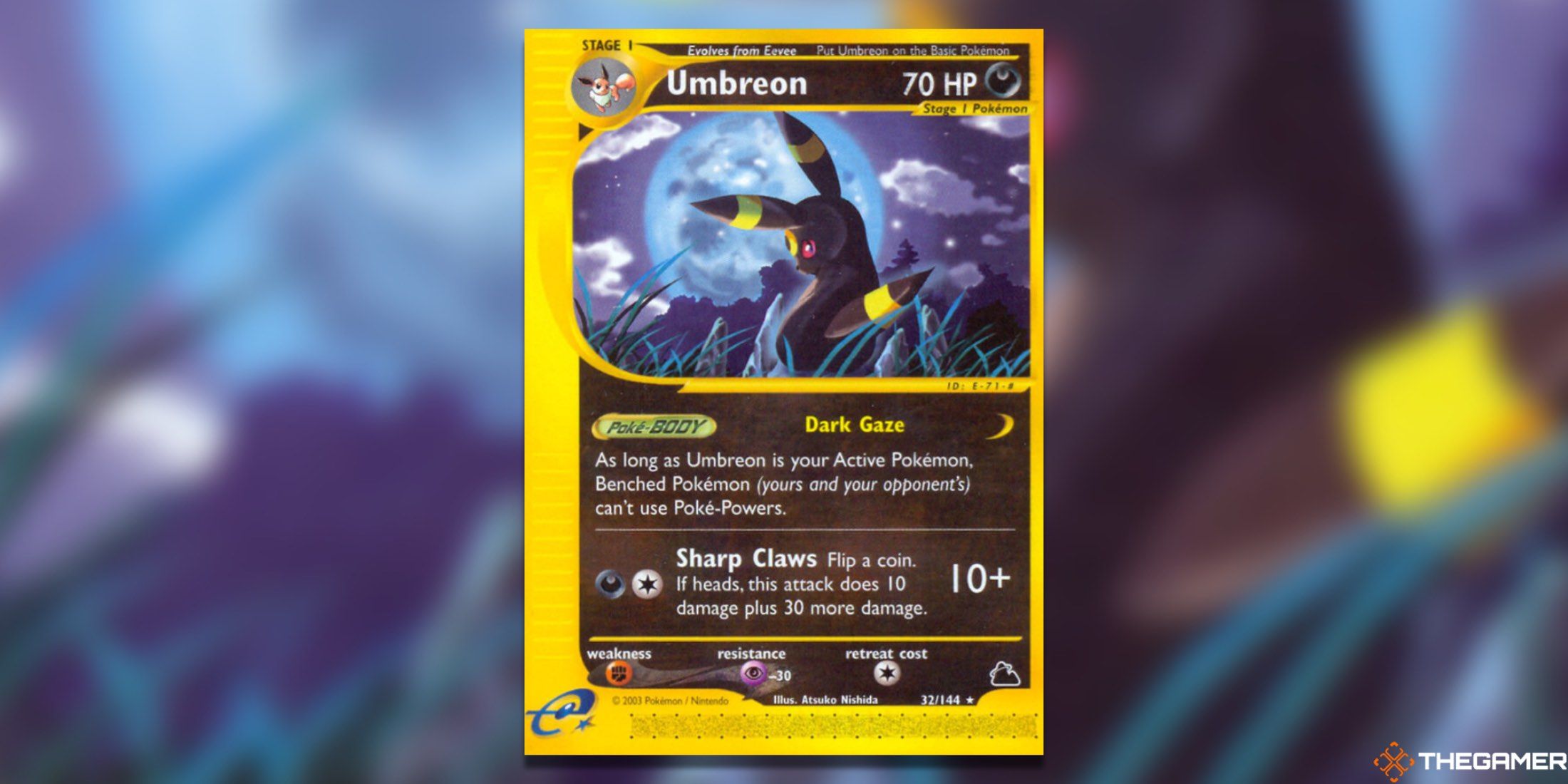 The Moonbreon in Skyridge from the Pokemon TCG.