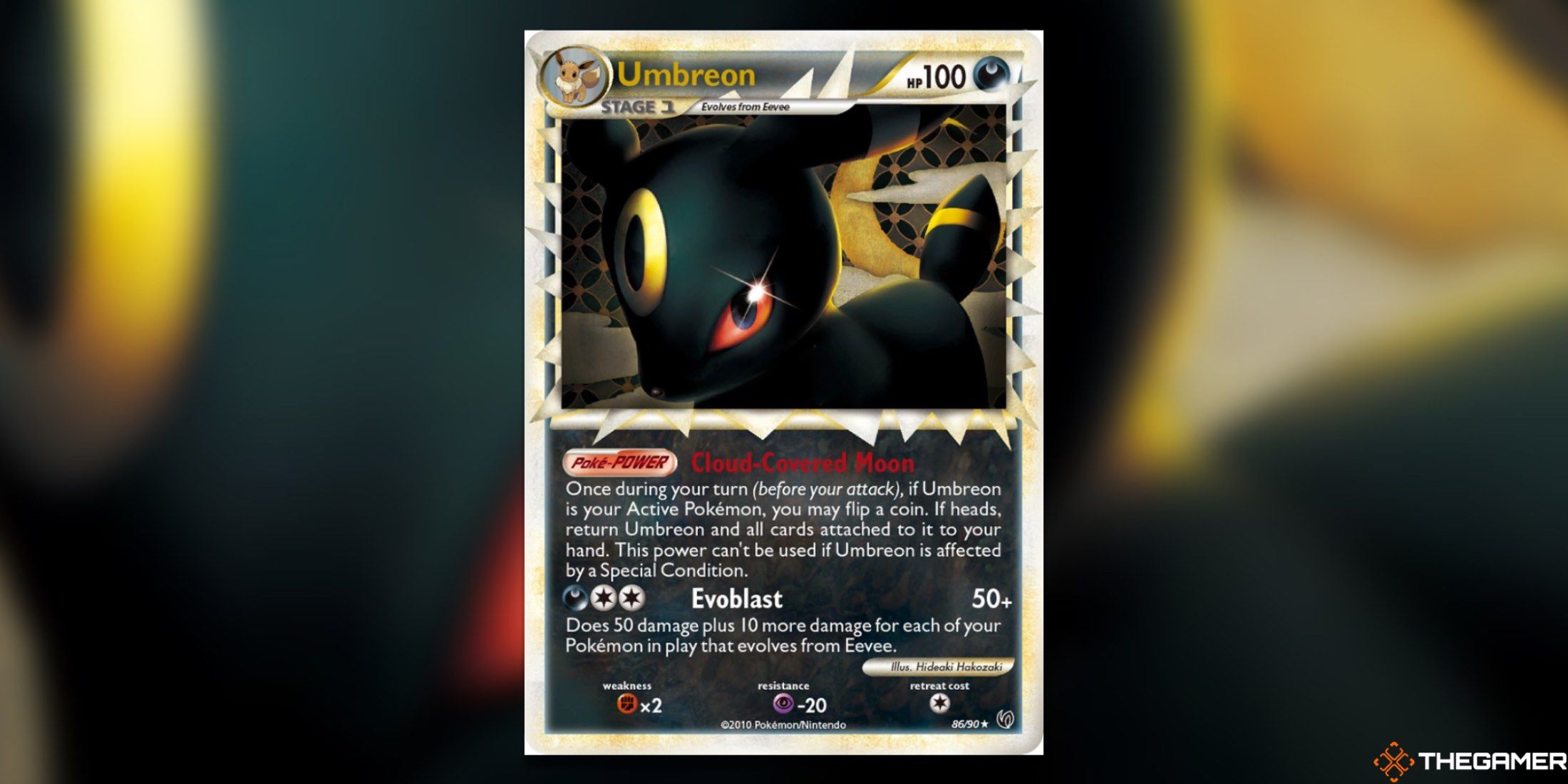 The Moonbreon Undaunted from the Pokemon TCG.