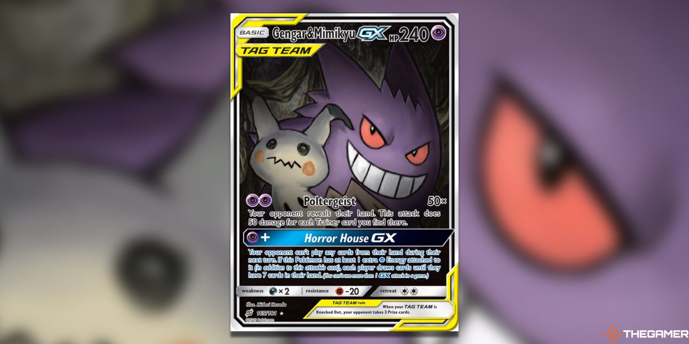 The Gengar & Mimikyu Alt Art from the Pokemon TCG.