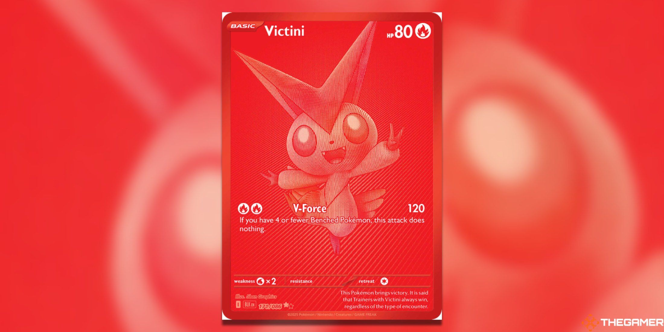 The Black Bolt Victini Black White Rare from the Pokemon TCG.