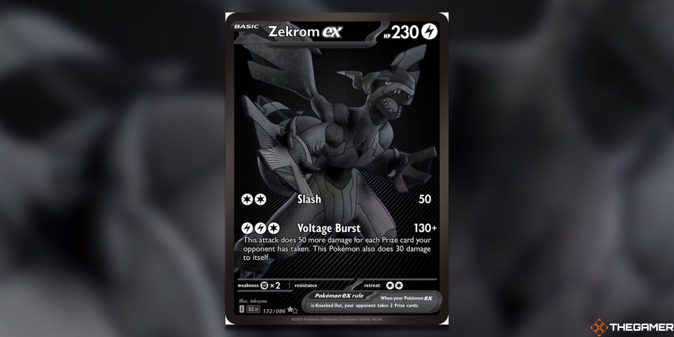 The Black Bolt Zekrom ex Black White Rare from the Pokemon TCG.