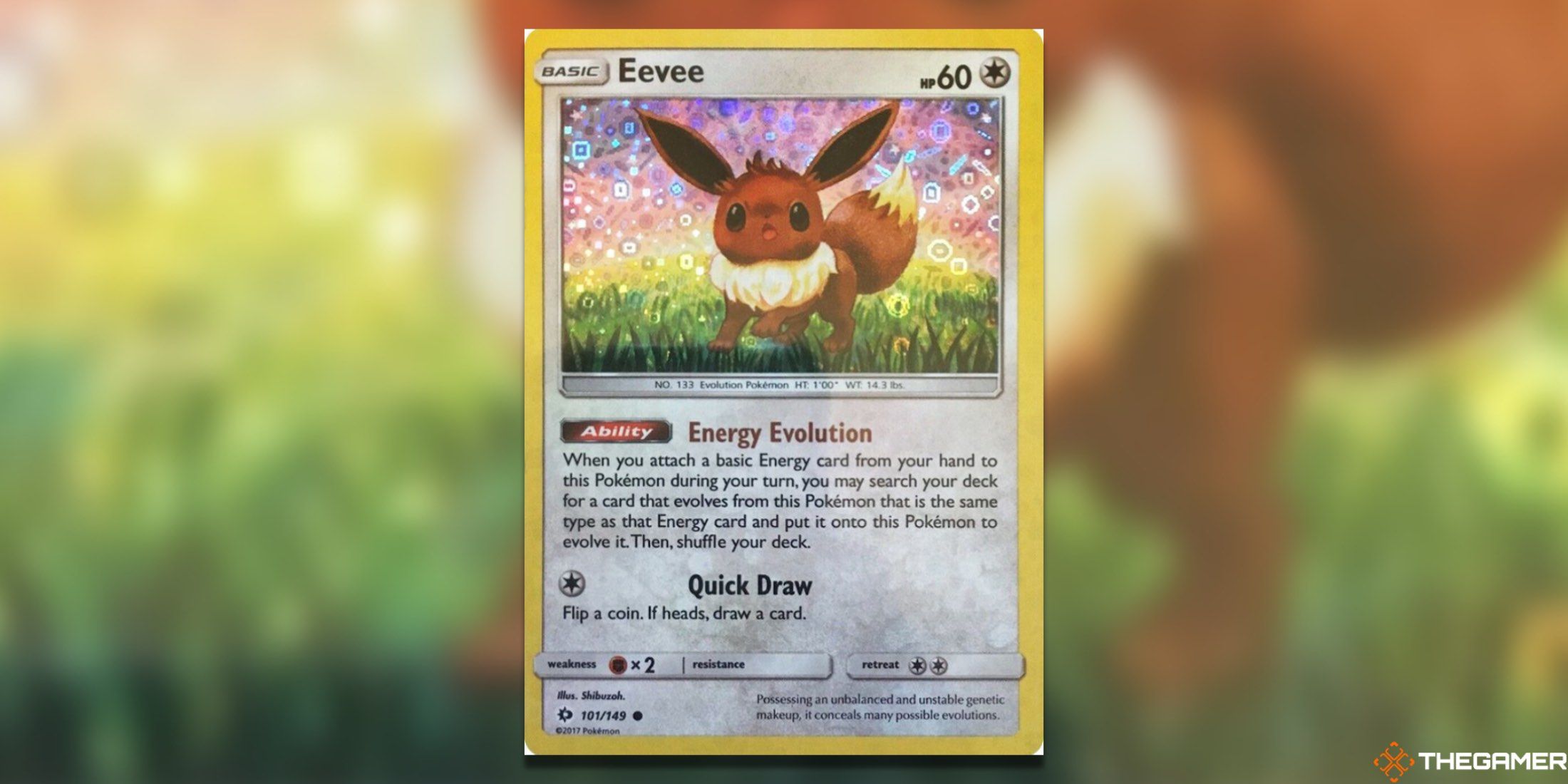 The General Mills Eevee from the Pokemon TCG.