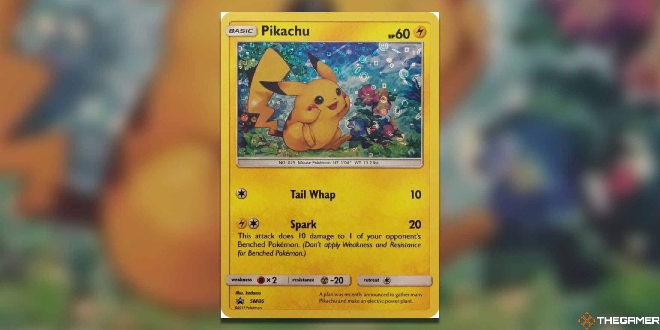 The General Mills Pikachu SM86 from the Pokemon TCG.